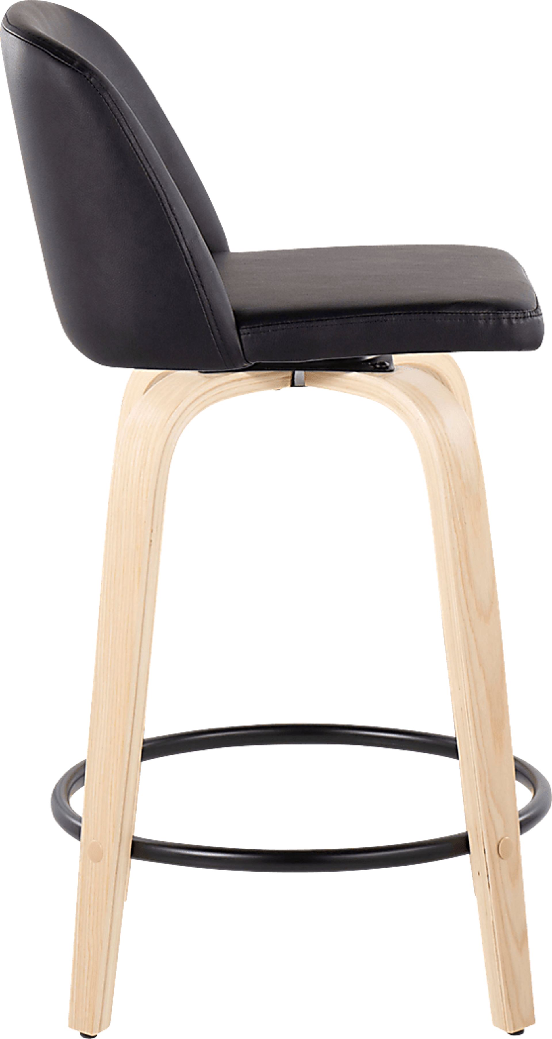 Clyo VI Black Swivel Counter Height Stool, Set of 2 - Image 4