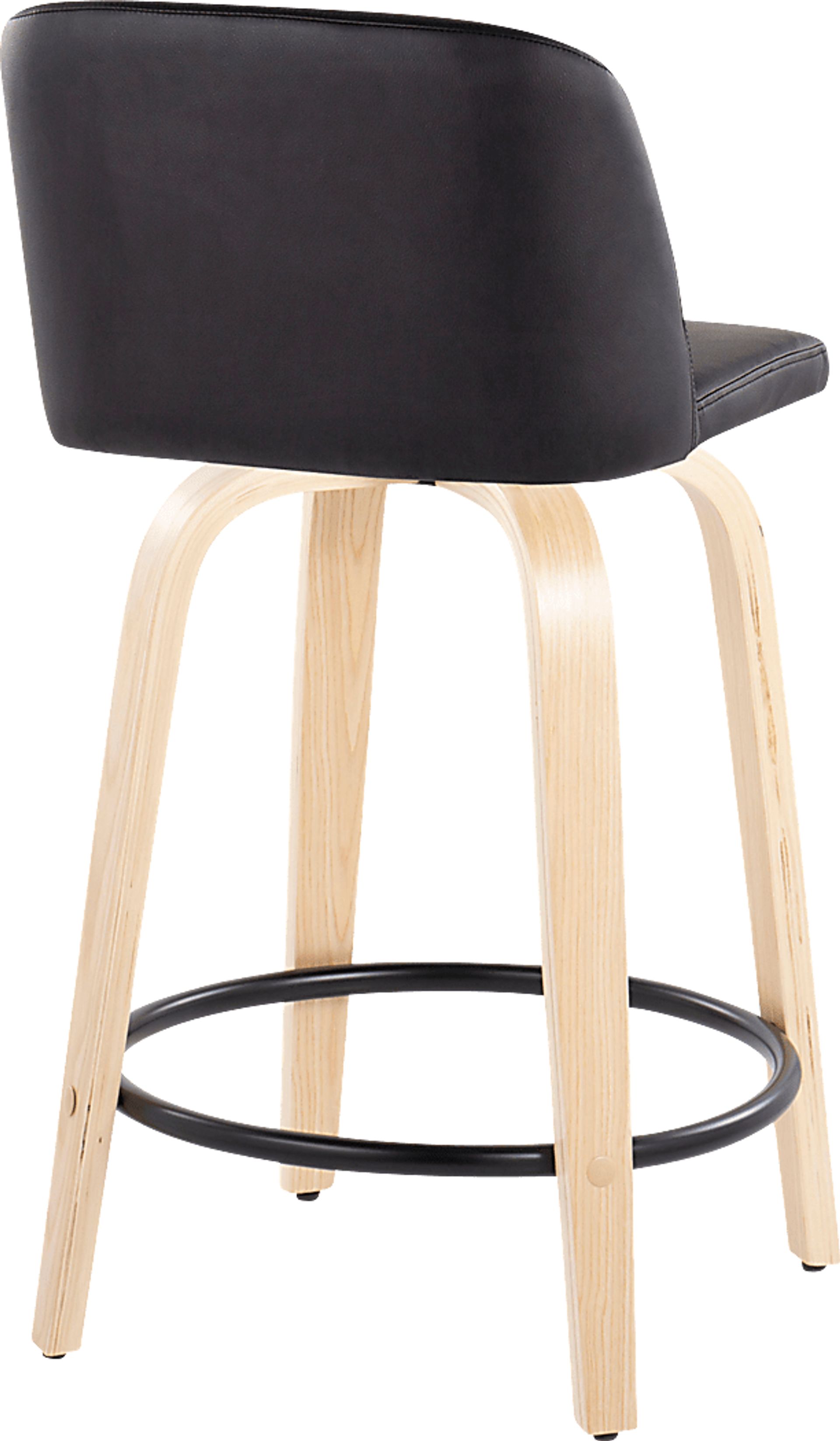 Clyo VI Black Swivel Counter Height Stool, Set of 2 - Image 5