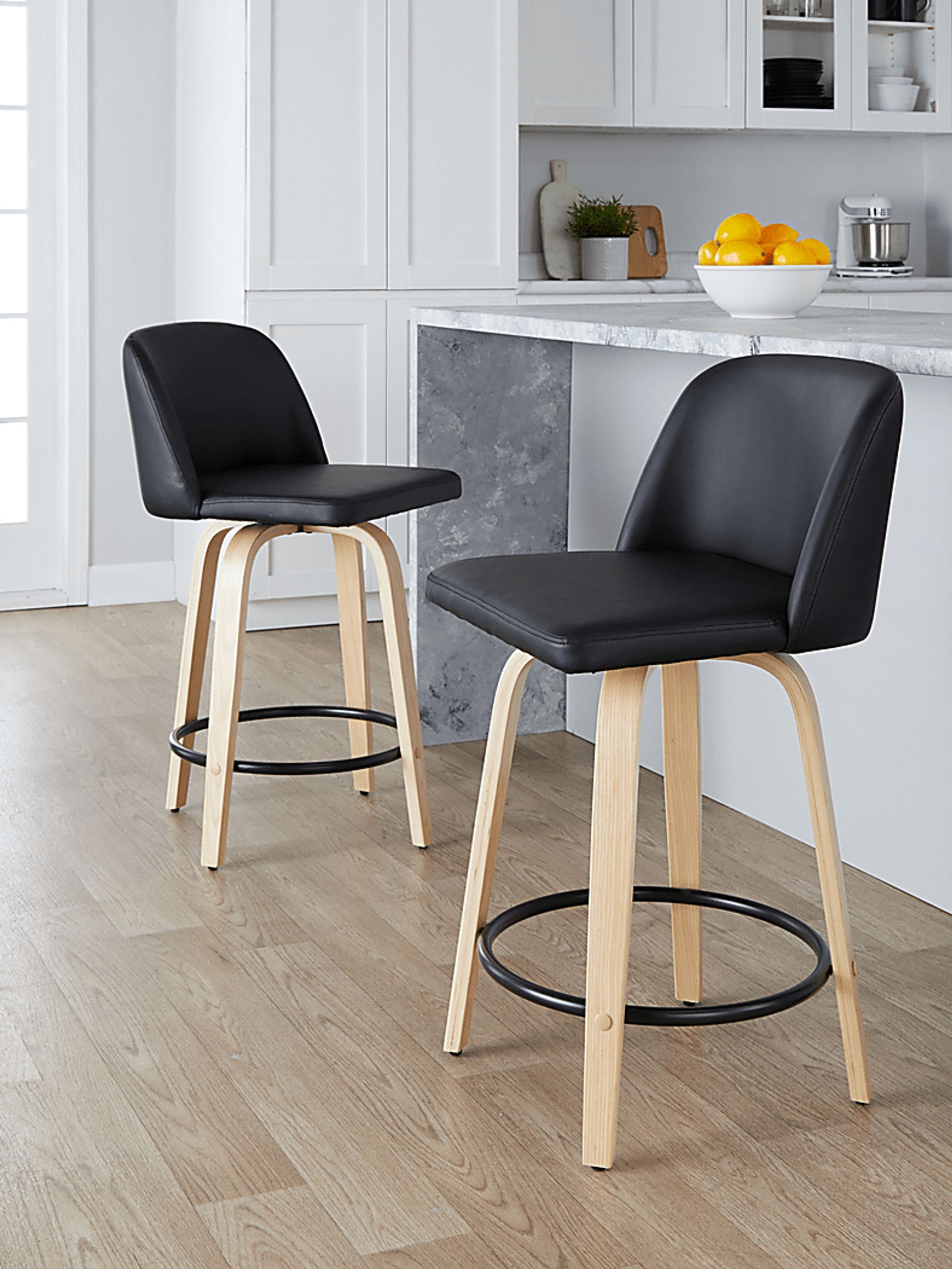 Clyo VI Black Swivel Counter Height Stool, Set of 2 - Image 9