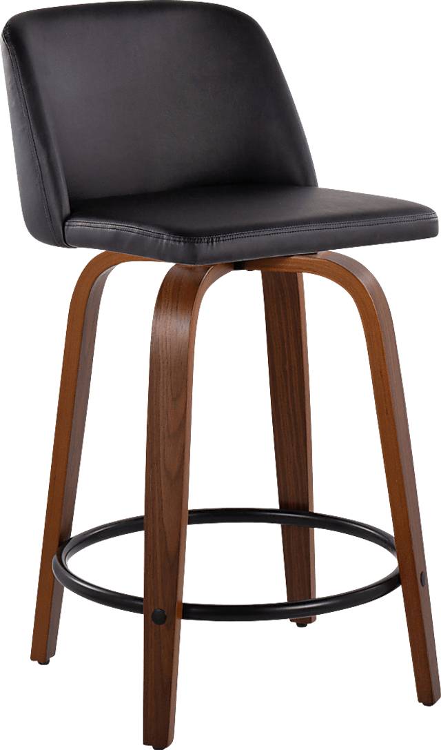 Clyo VII Black Swivel Counter Height Stool, Set of 2 - Thumbnail - Image 3