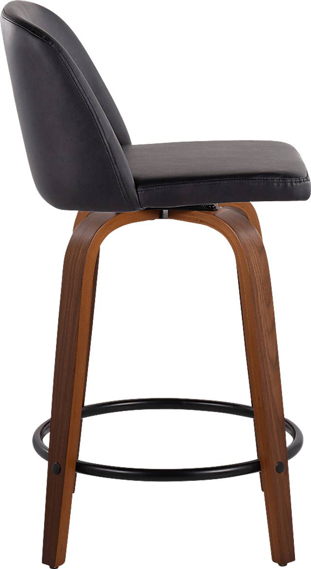 Clyo VII Black Swivel Counter Height Stool, Set of 2 - Thumbnail - Image 4