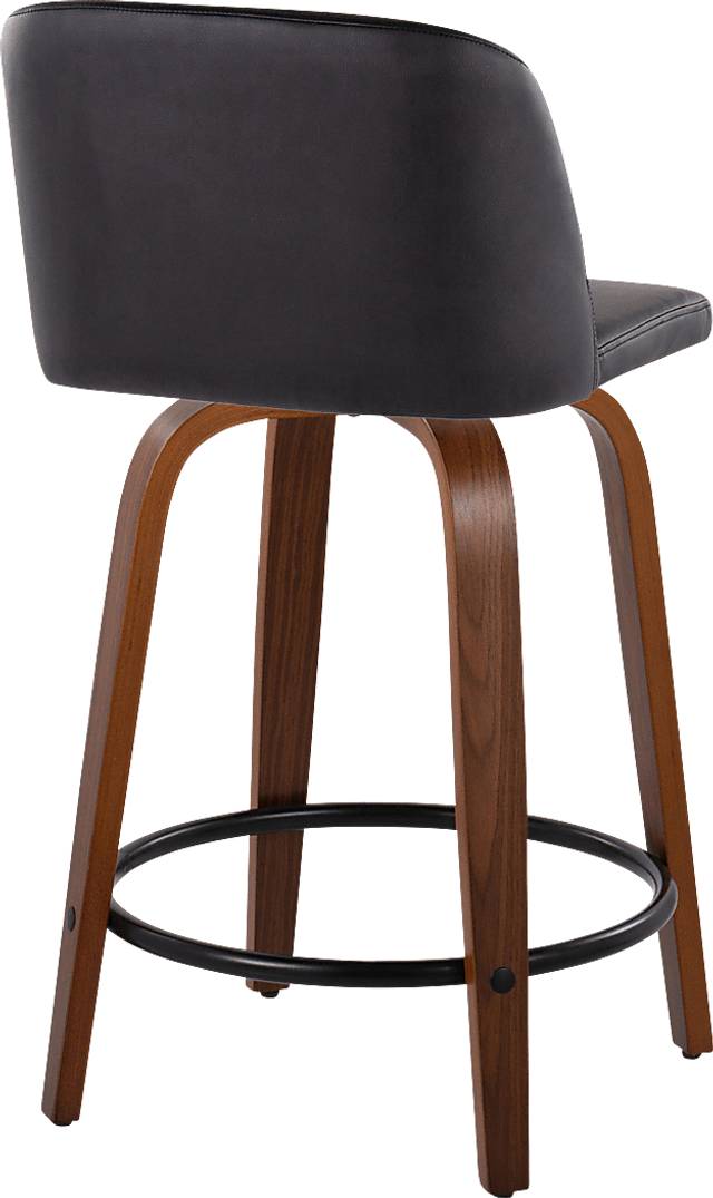 Clyo VII Black Swivel Counter Height Stool, Set of 2 - Thumbnail - Image 5