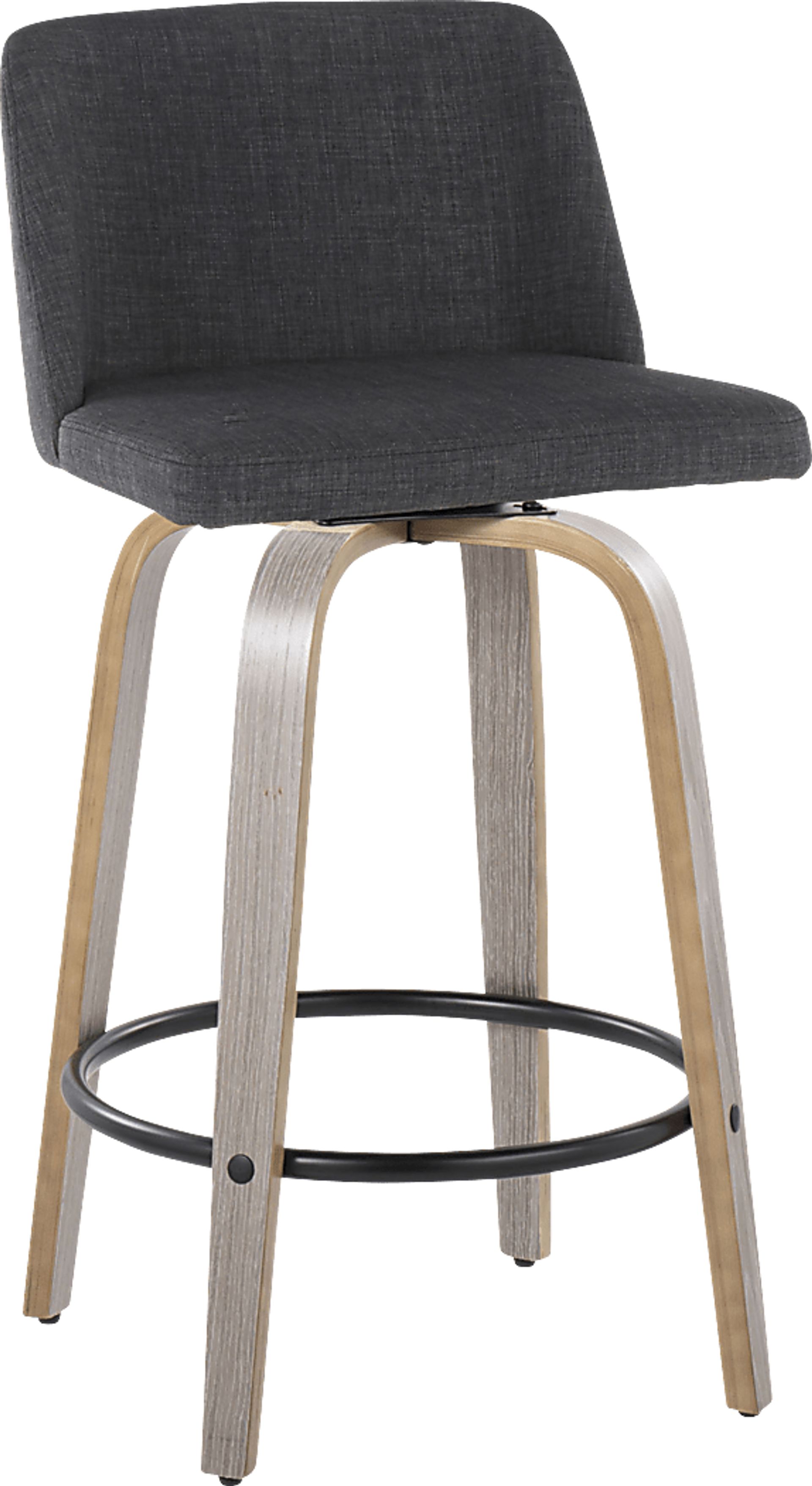 Clyo VIII Black Swivel Counter Height Stool, Set of 2 - Image 3