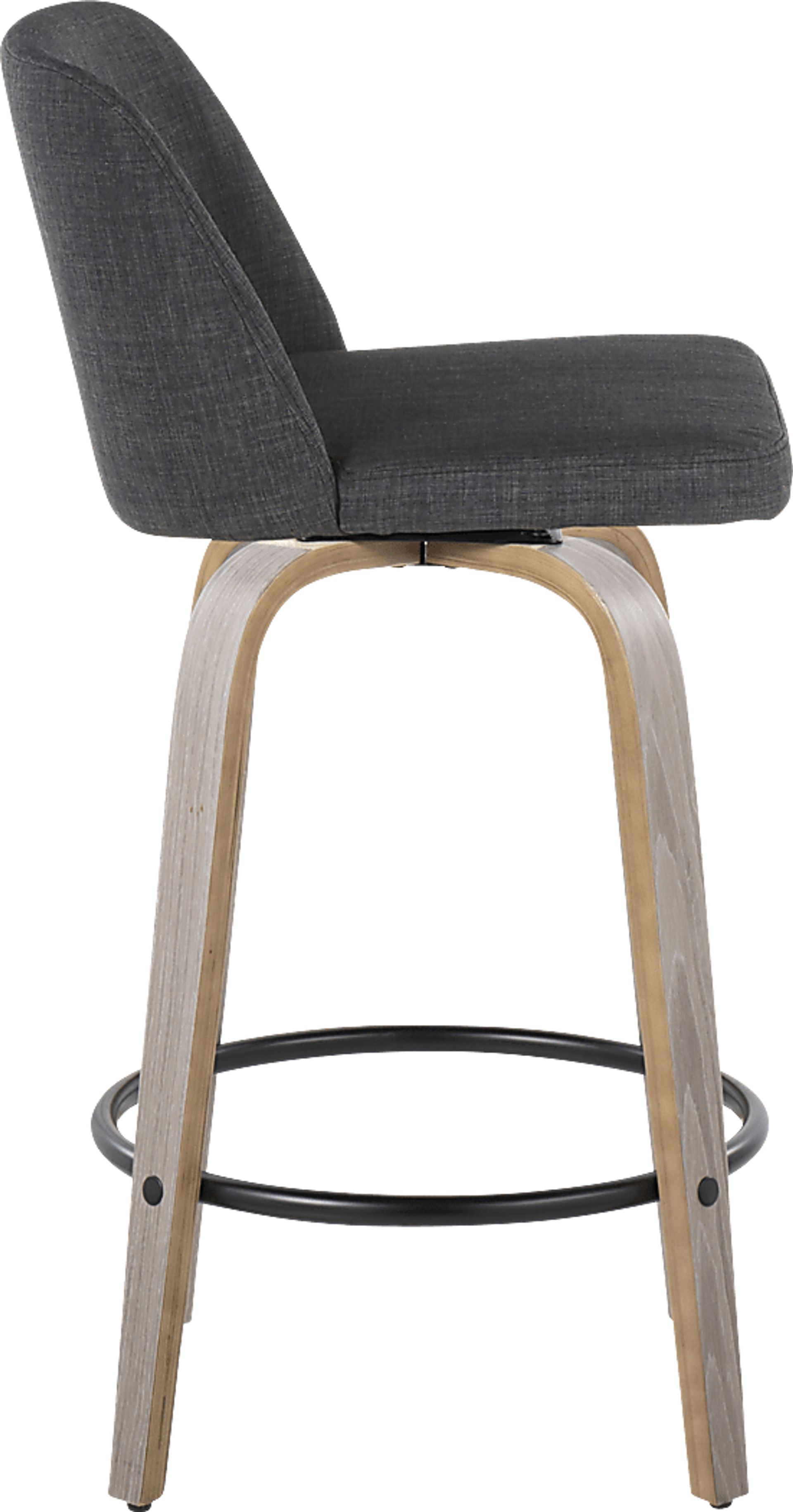 Clyo VIII Black Swivel Counter Height Stool, Set of 2 - Image 4