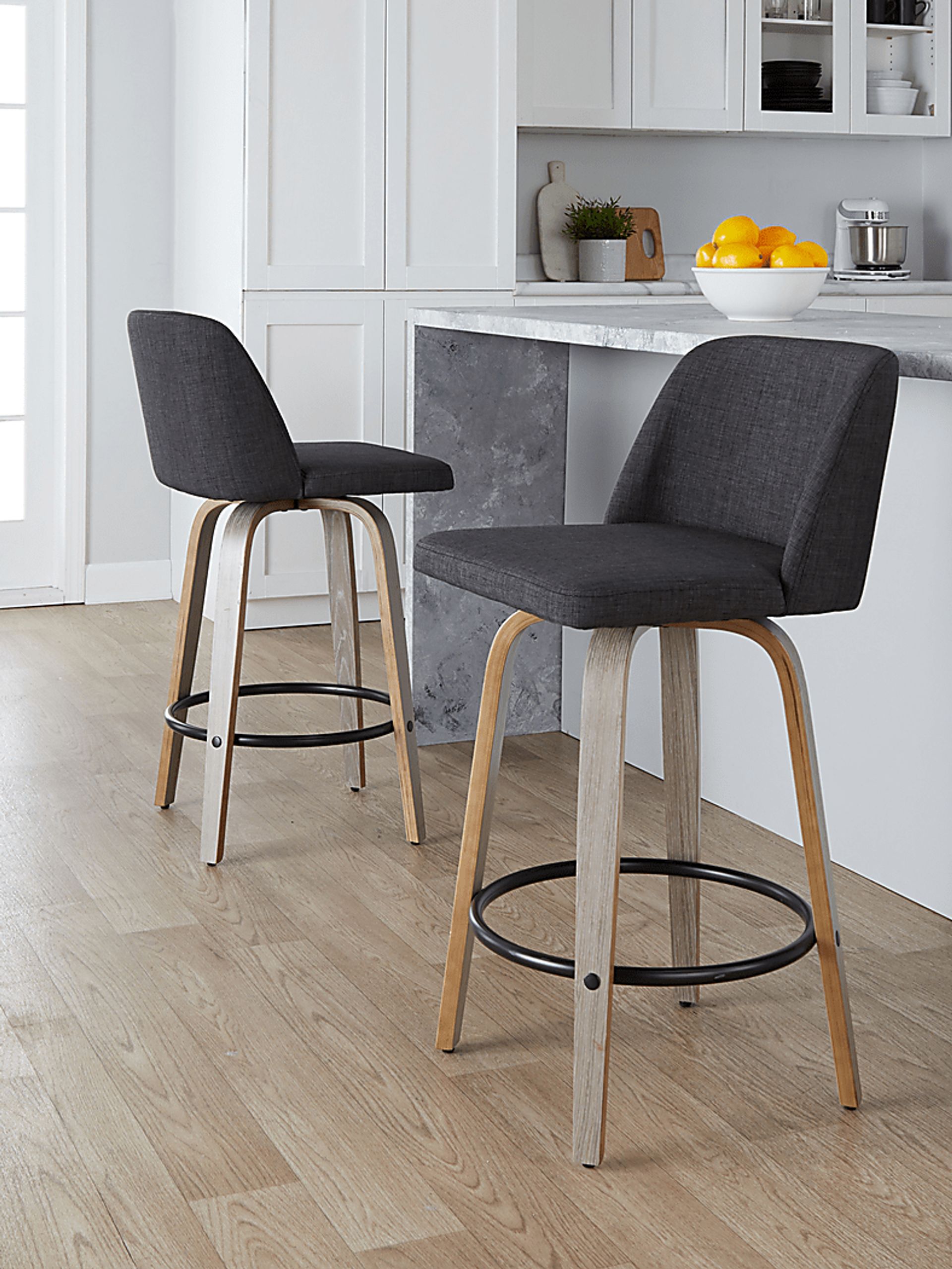 Clyo VIII Black Swivel Counter Height Stool, Set of 2 - Image 9