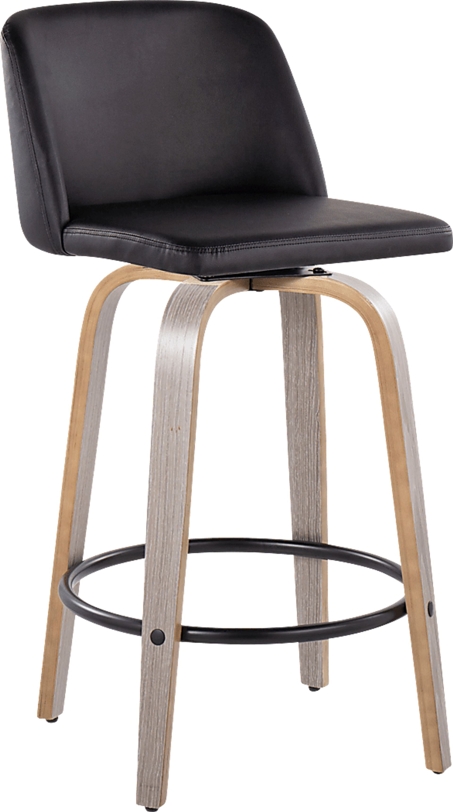 Clyo X Black Swivel Counter Height Stool, Set of 2 - Image 3