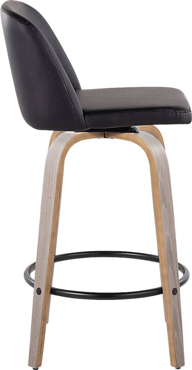 Clyo X Black Swivel Counter Height Stool, Set of 2 - Thumbnail - Image 4