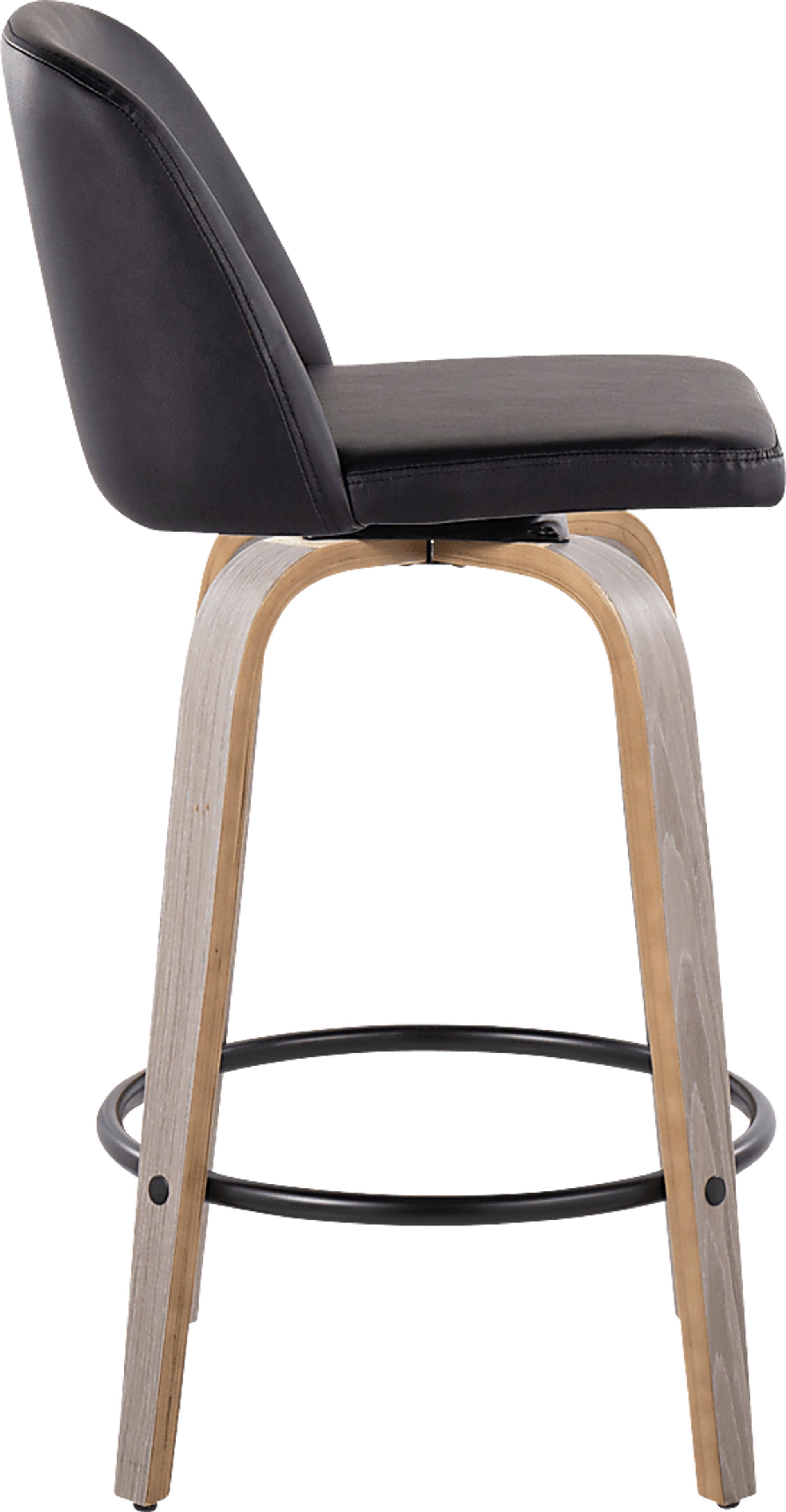 Clyo X Black Swivel Counter Height Stool, Set of 2 - Image 4
