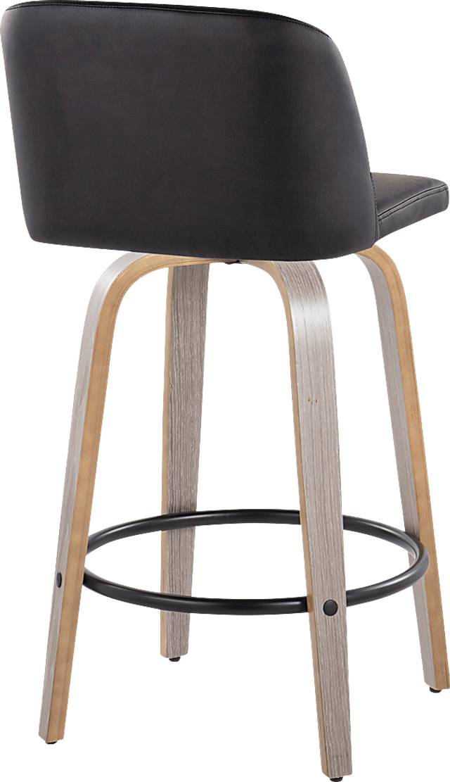 Clyo X Black Swivel Counter Height Stool, Set of 2 - Thumbnail - Image 5