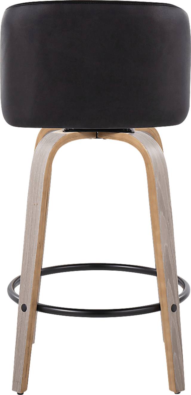 Clyo X Black Swivel Counter Height Stool, Set of 2 - Thumbnail - Image 6