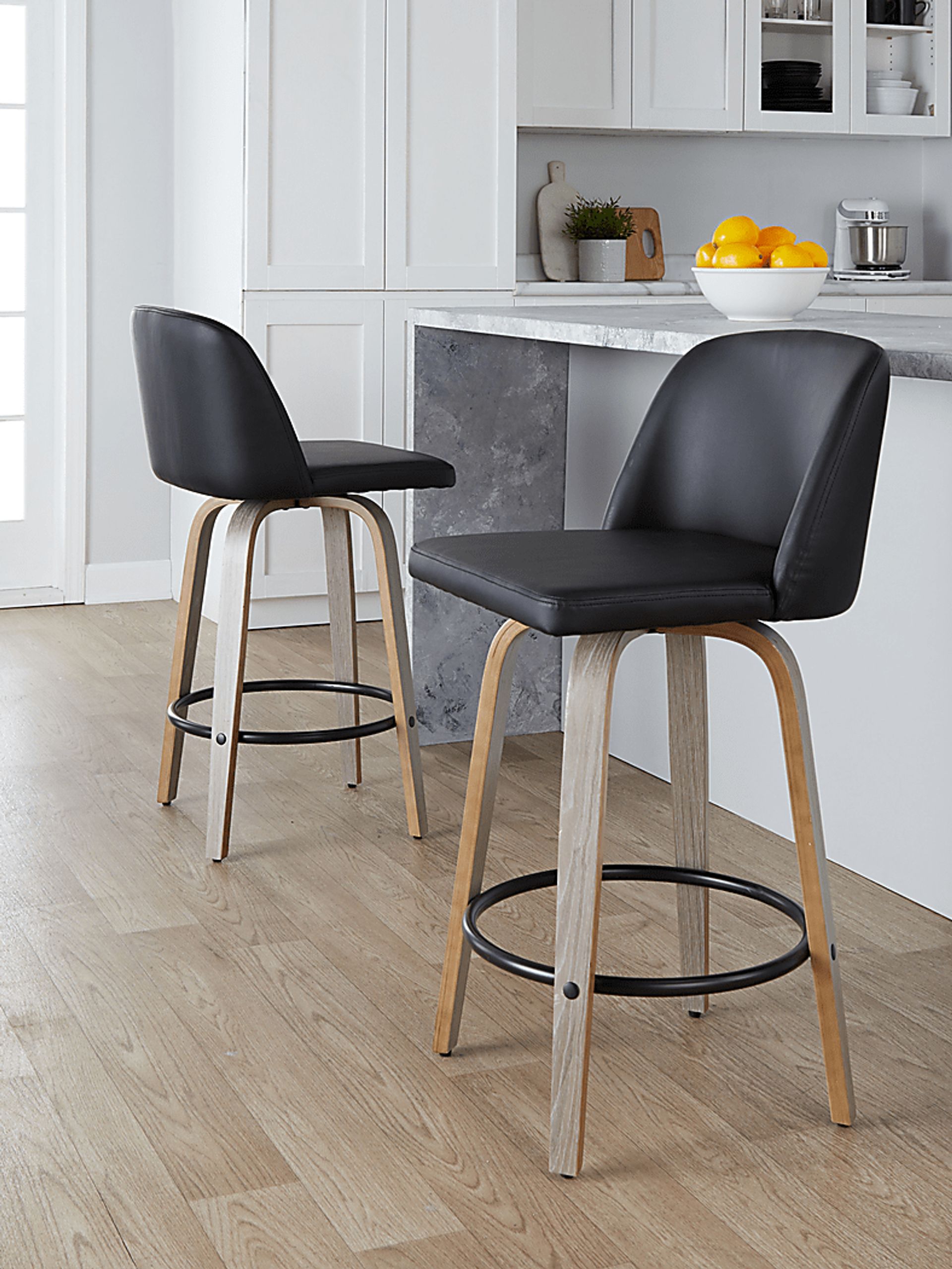 Clyo X Black Swivel Counter Height Stool, Set of 2 - Image 9