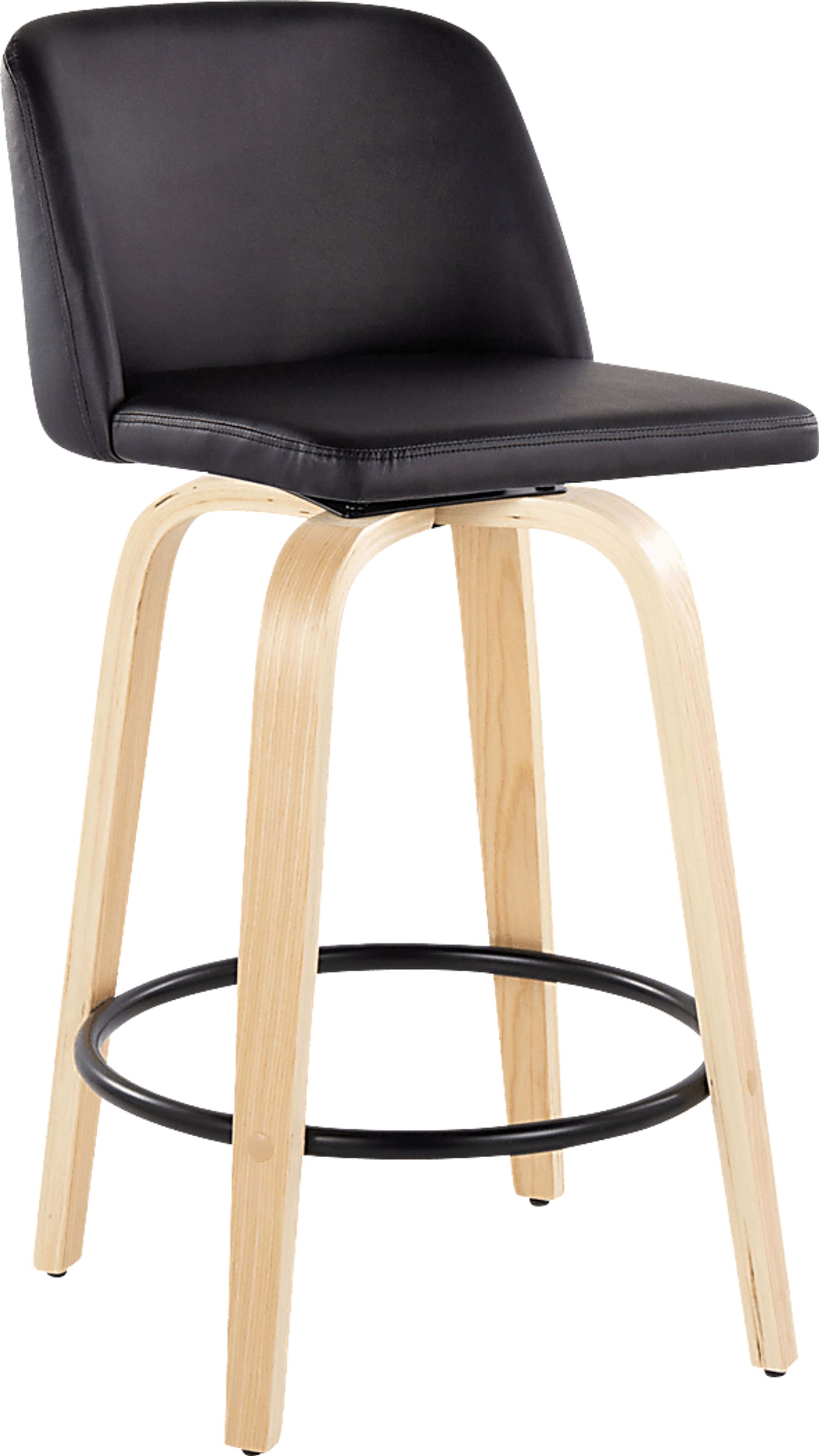 Clyo XI Black Swivel Counter Height Stool, Set of 2 - Image 3