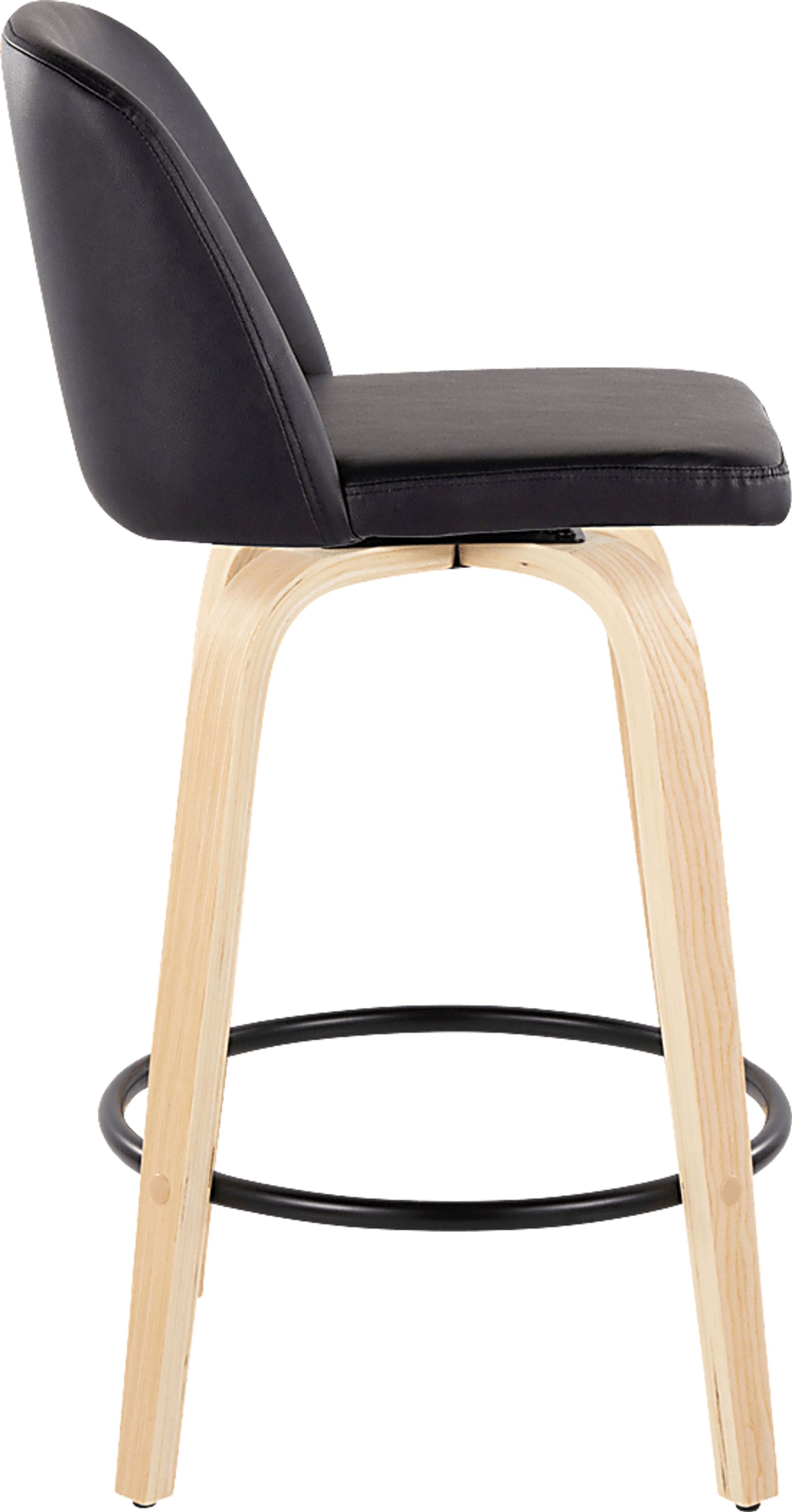 Clyo XI Black Swivel Counter Height Stool, Set of 2 - Image 4