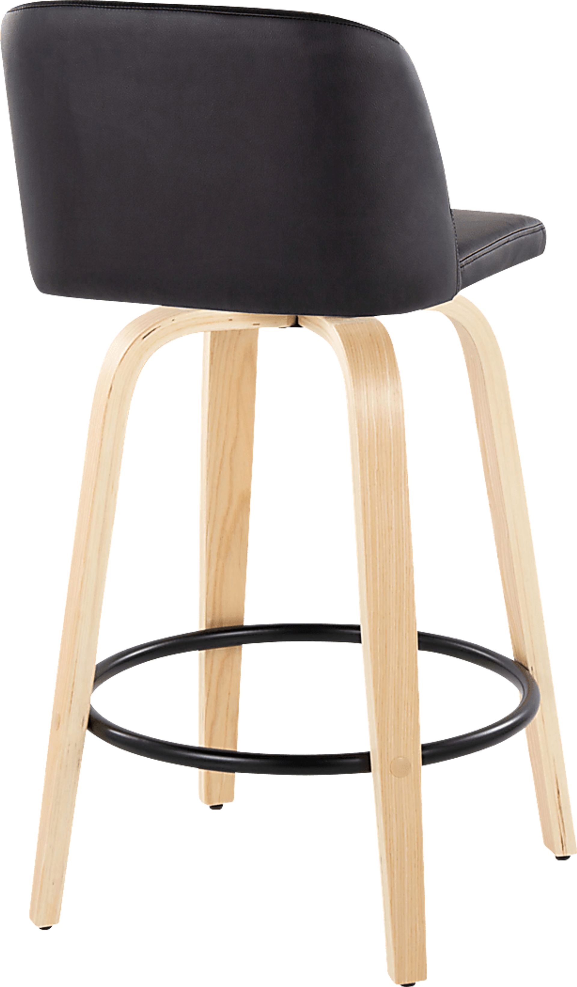 Clyo XI Black Swivel Counter Height Stool, Set of 2 - Image 5