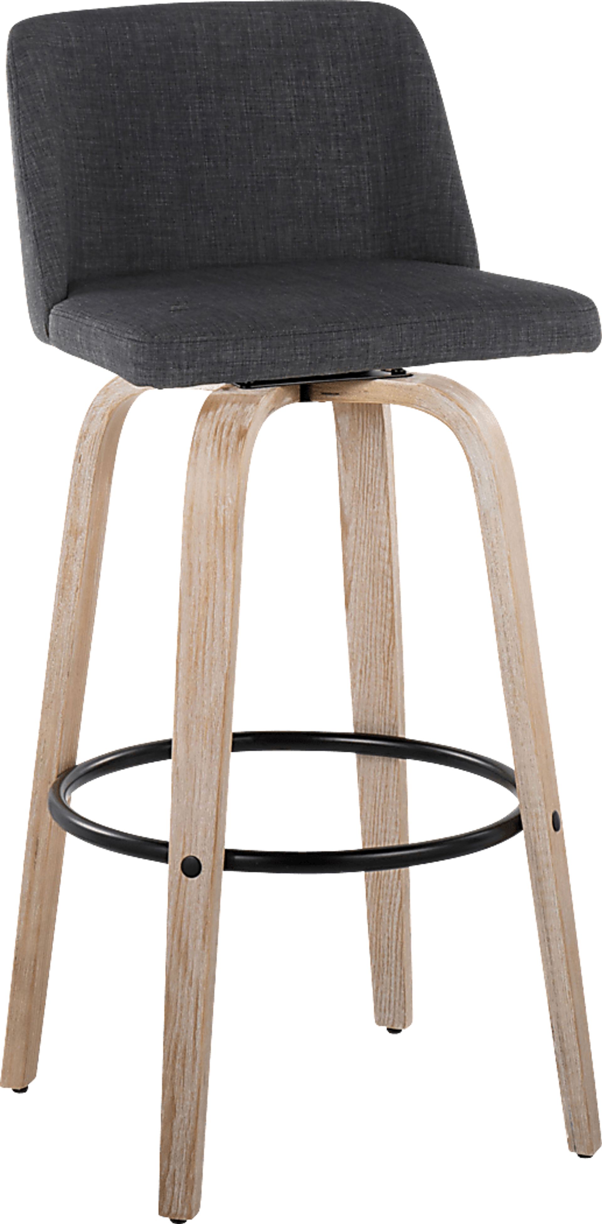 Clyo XII Black Swivel Barstool, Set of 2 - Image 3