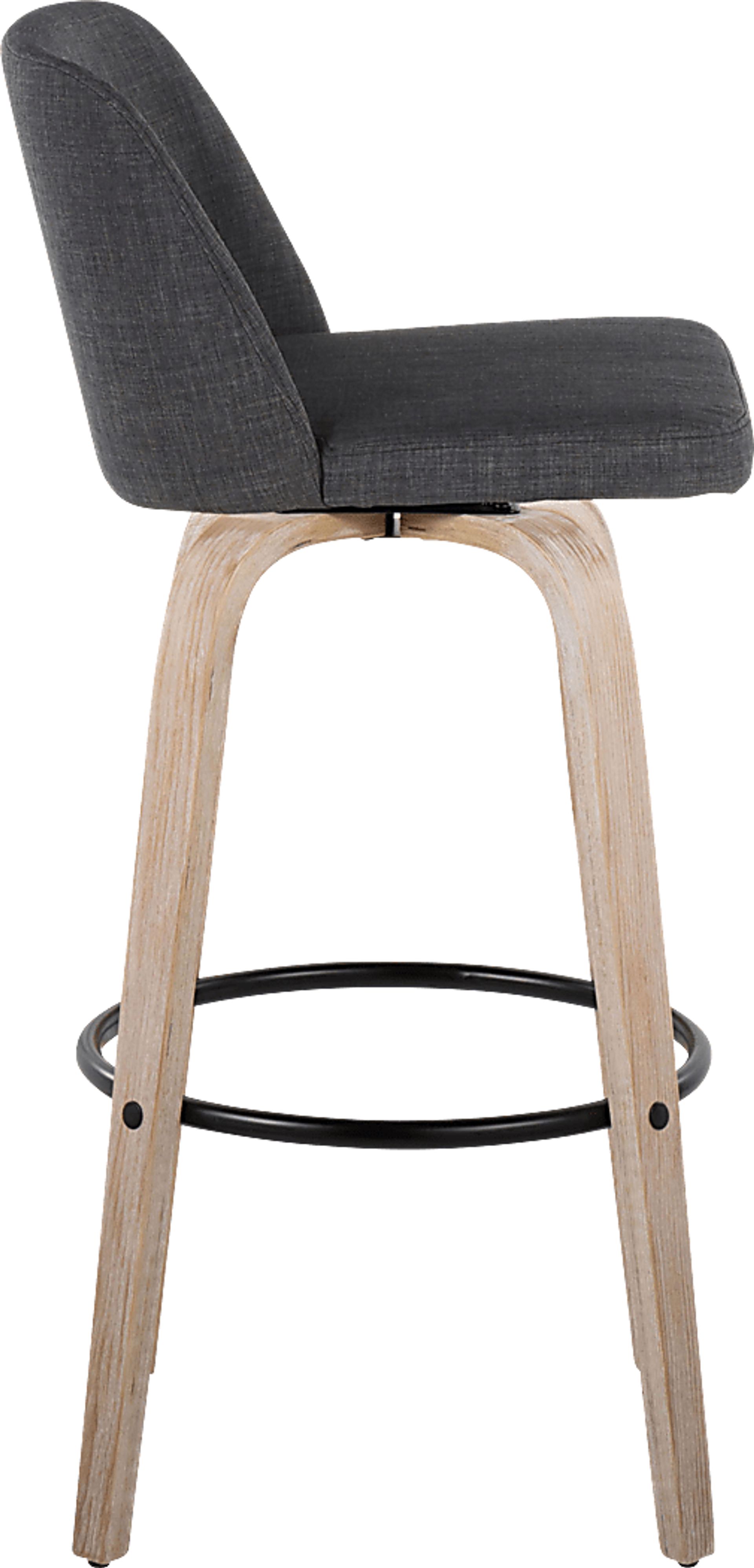 Clyo XII Black Swivel Barstool, Set of 2 - Image 4