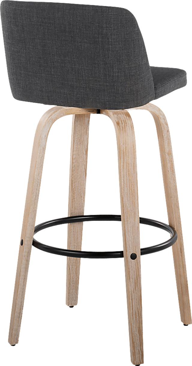 Clyo XII Black Swivel Barstool, Set of 2 - Thumbnail - Image 5