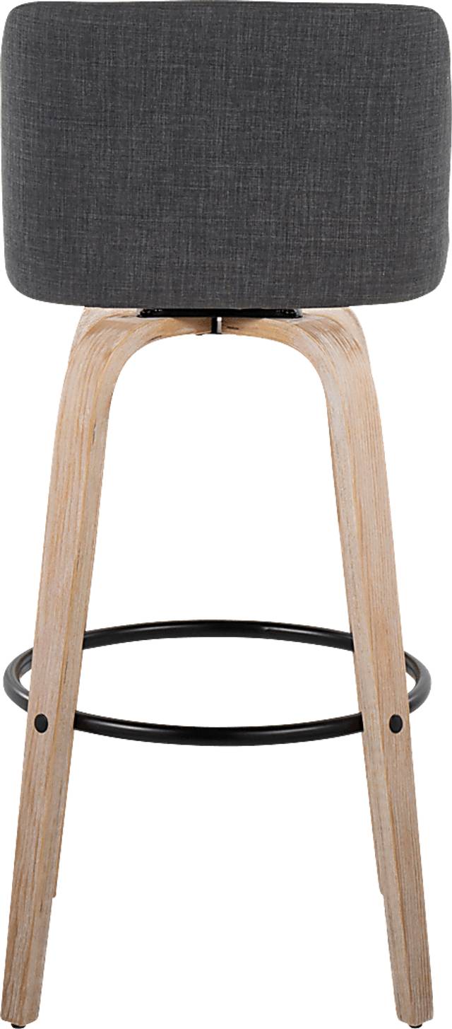 Clyo XII Black Swivel Barstool, Set of 2 - Thumbnail - Image 6