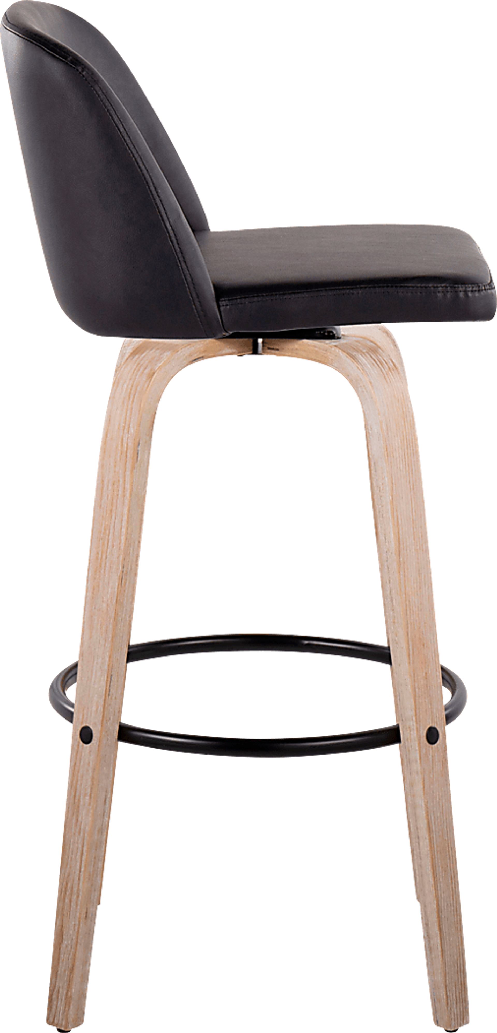 Clyo XII Black Swivel Barstool, Set of 2 - Image 4