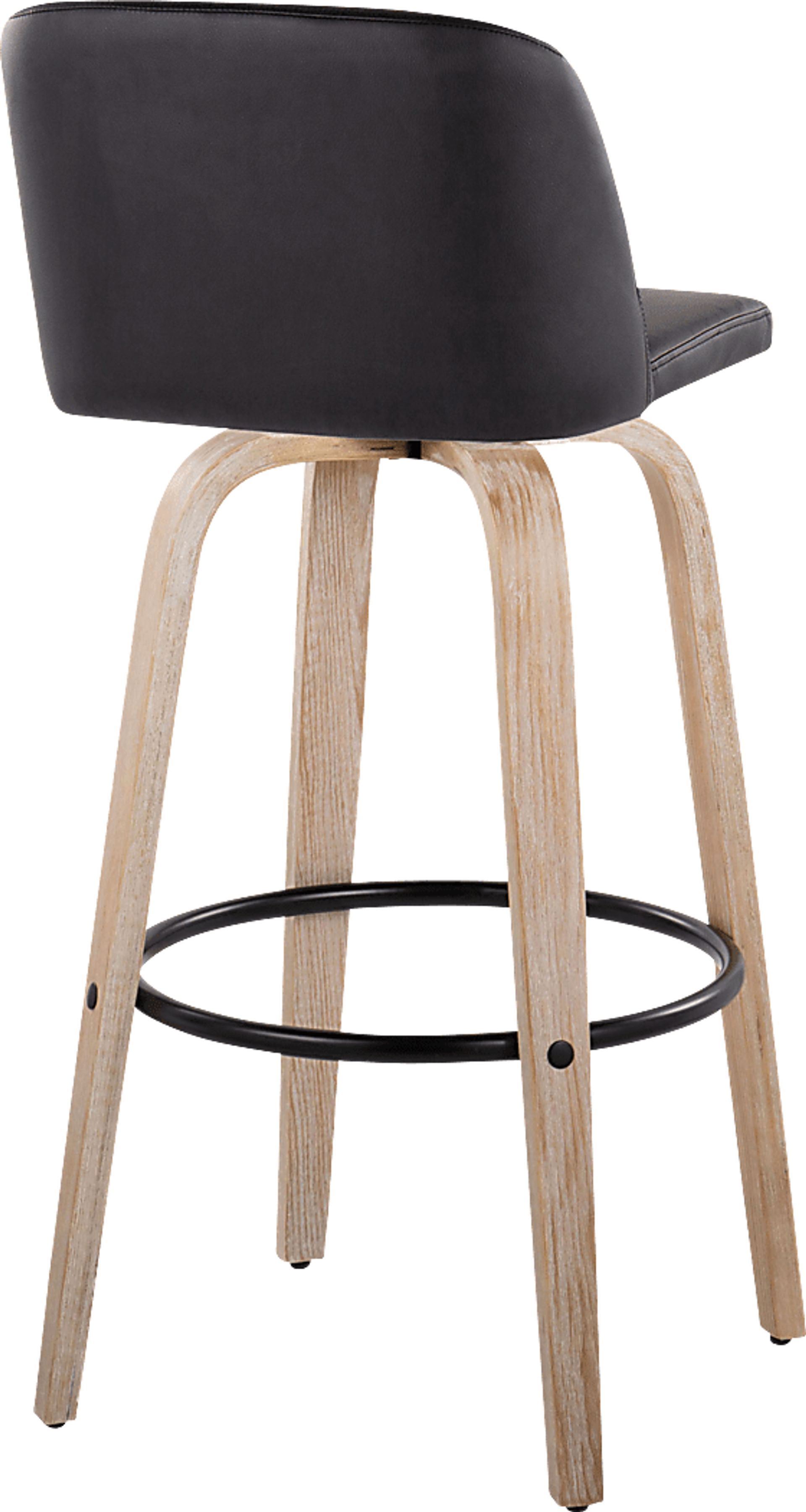 Clyo XII Black Swivel Barstool, Set of 2 - Image 5