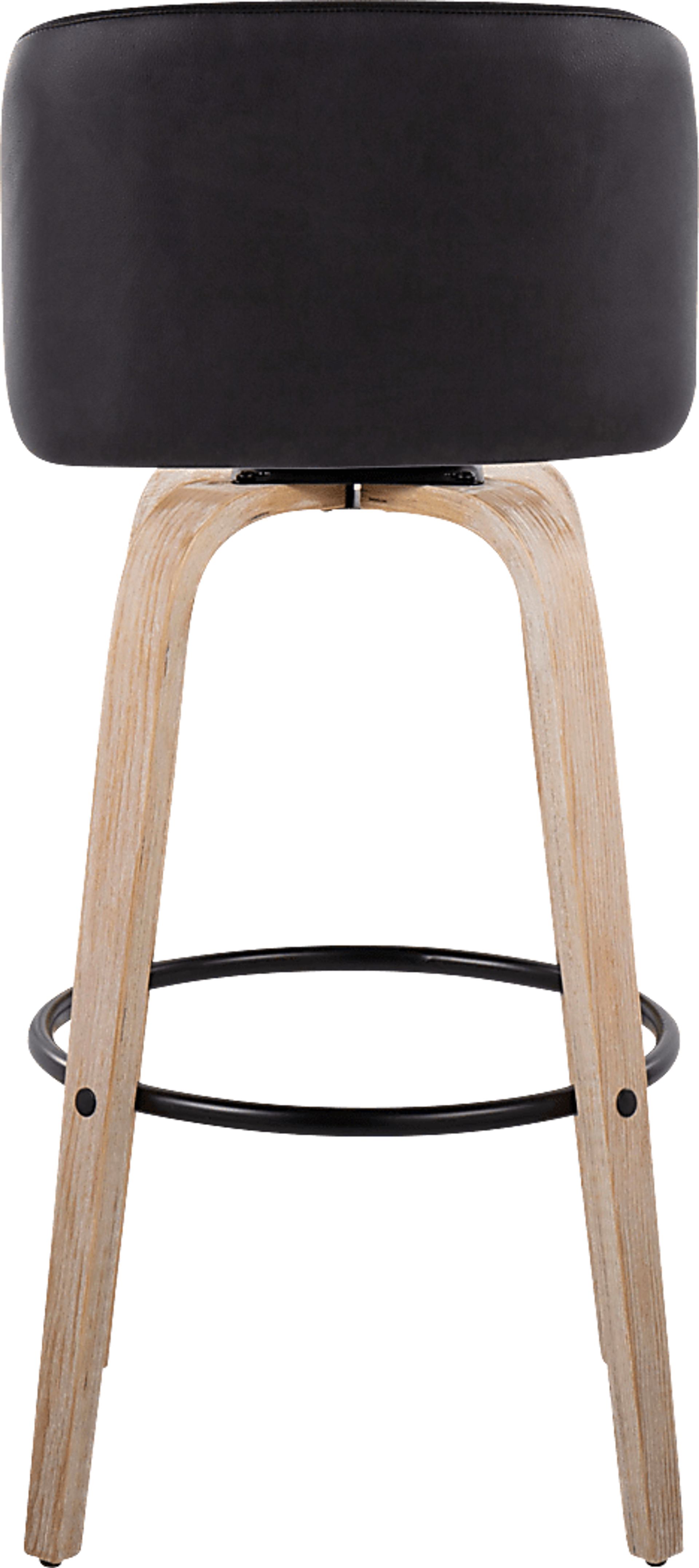 Clyo XII Black Swivel Barstool, Set of 2 - Image 6