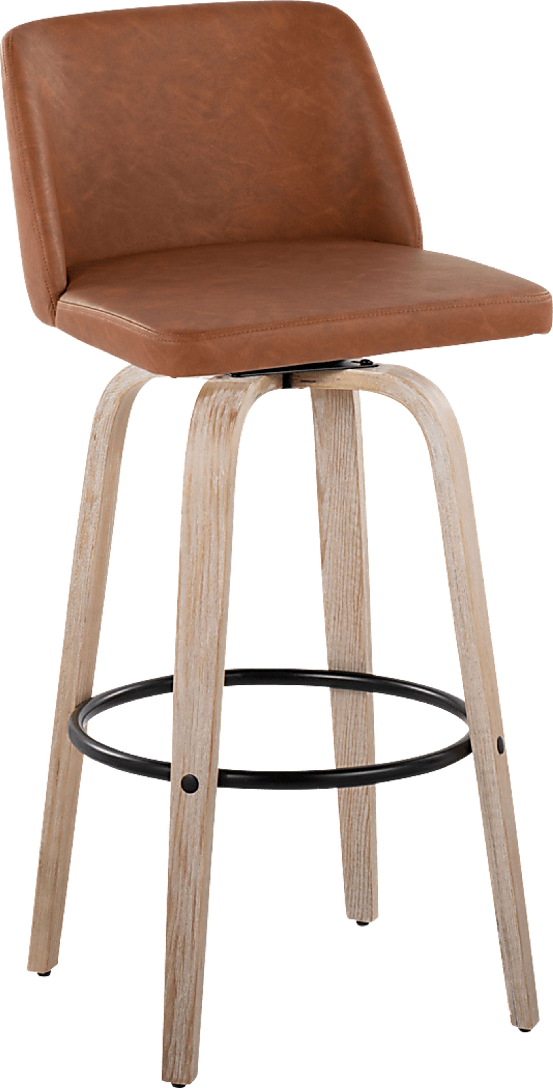 Clyo XII Camel Swivel Barstool, Set of 2 - Image 3