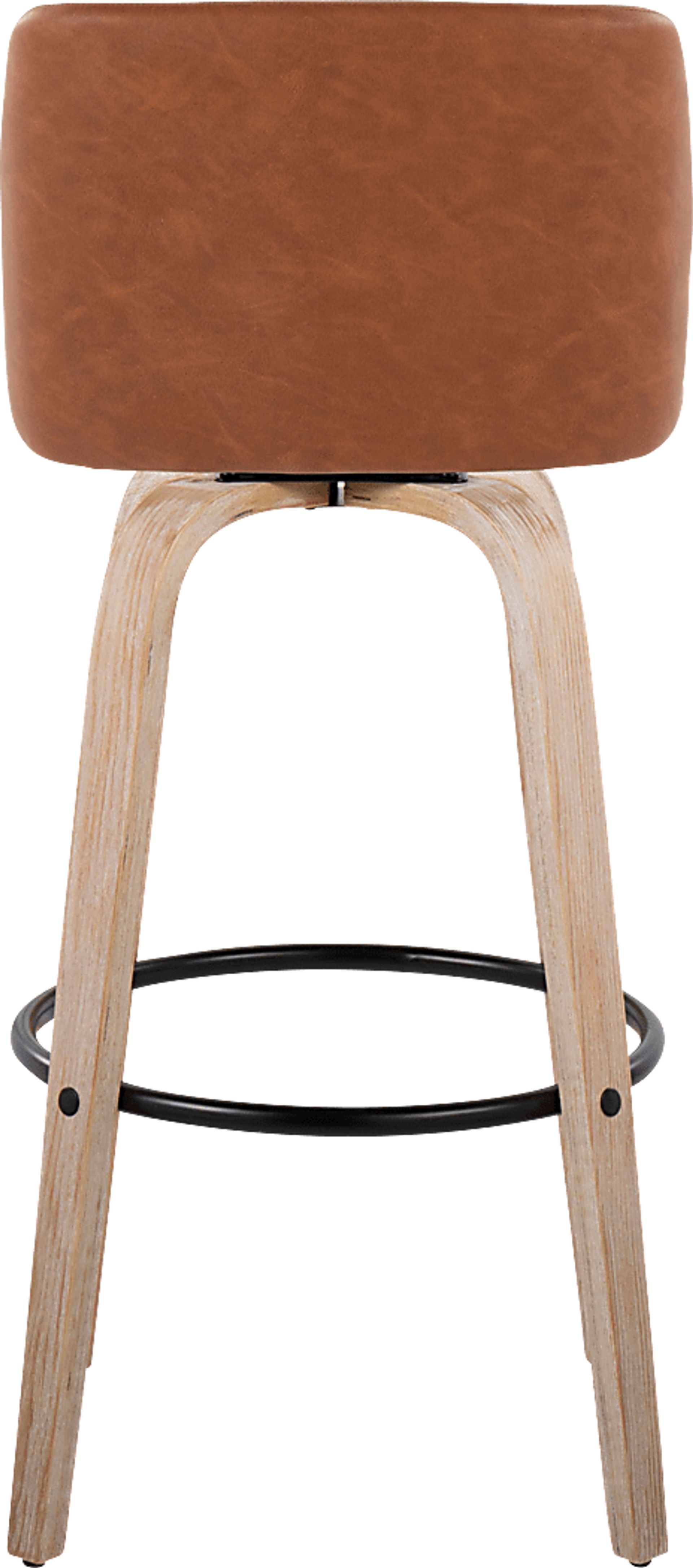 Clyo XII Camel Swivel Barstool, Set of 2 - Image 6