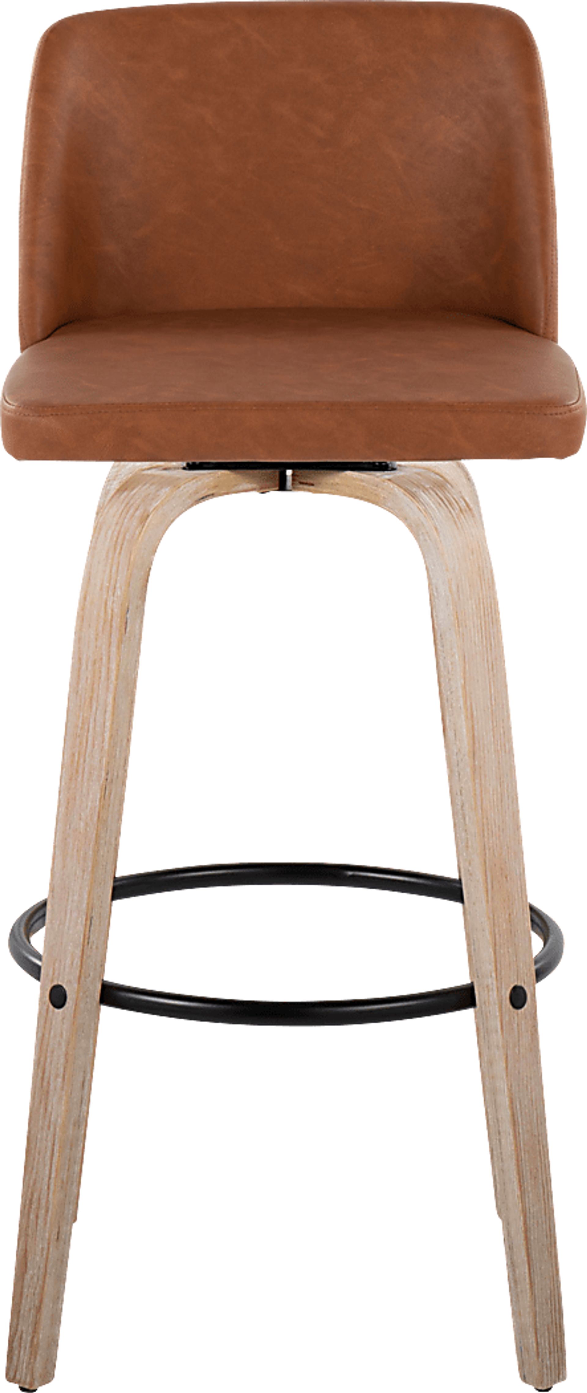Clyo XII Camel Swivel Barstool, Set of 2 - Image 7