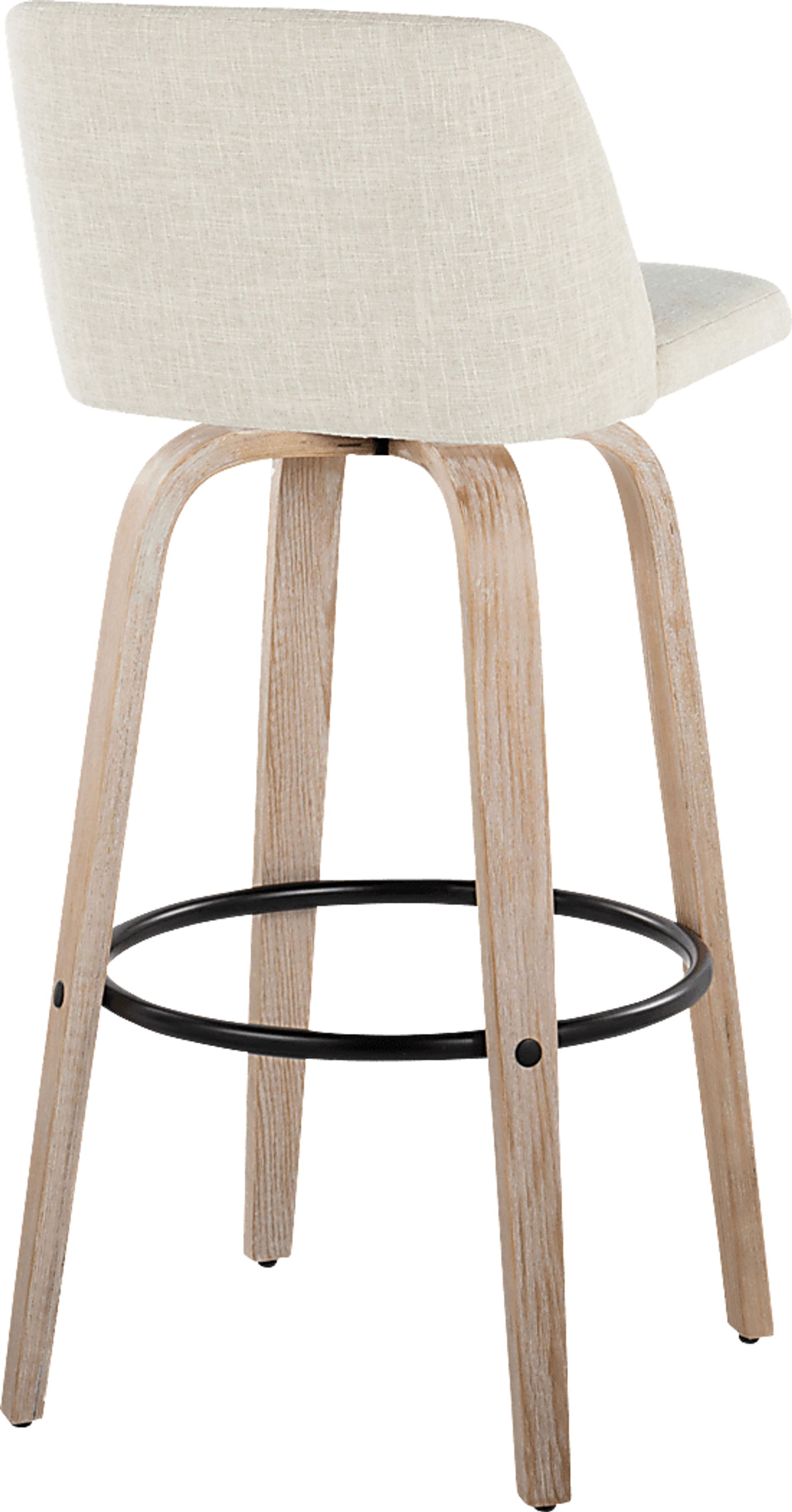 Clyo XII Cream Swivel Barstool, Set of 2 - Image 5