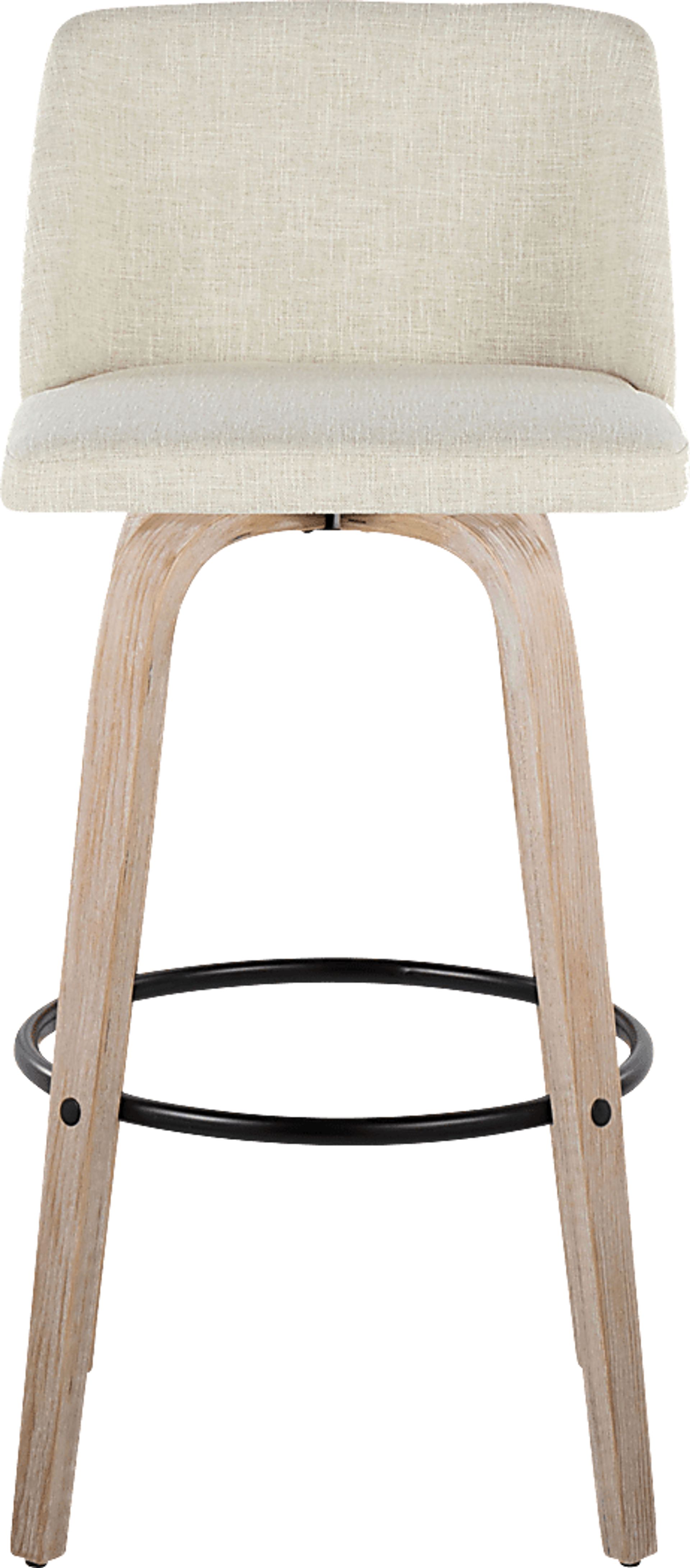 Clyo XII Cream Swivel Barstool, Set of 2 - Image 7