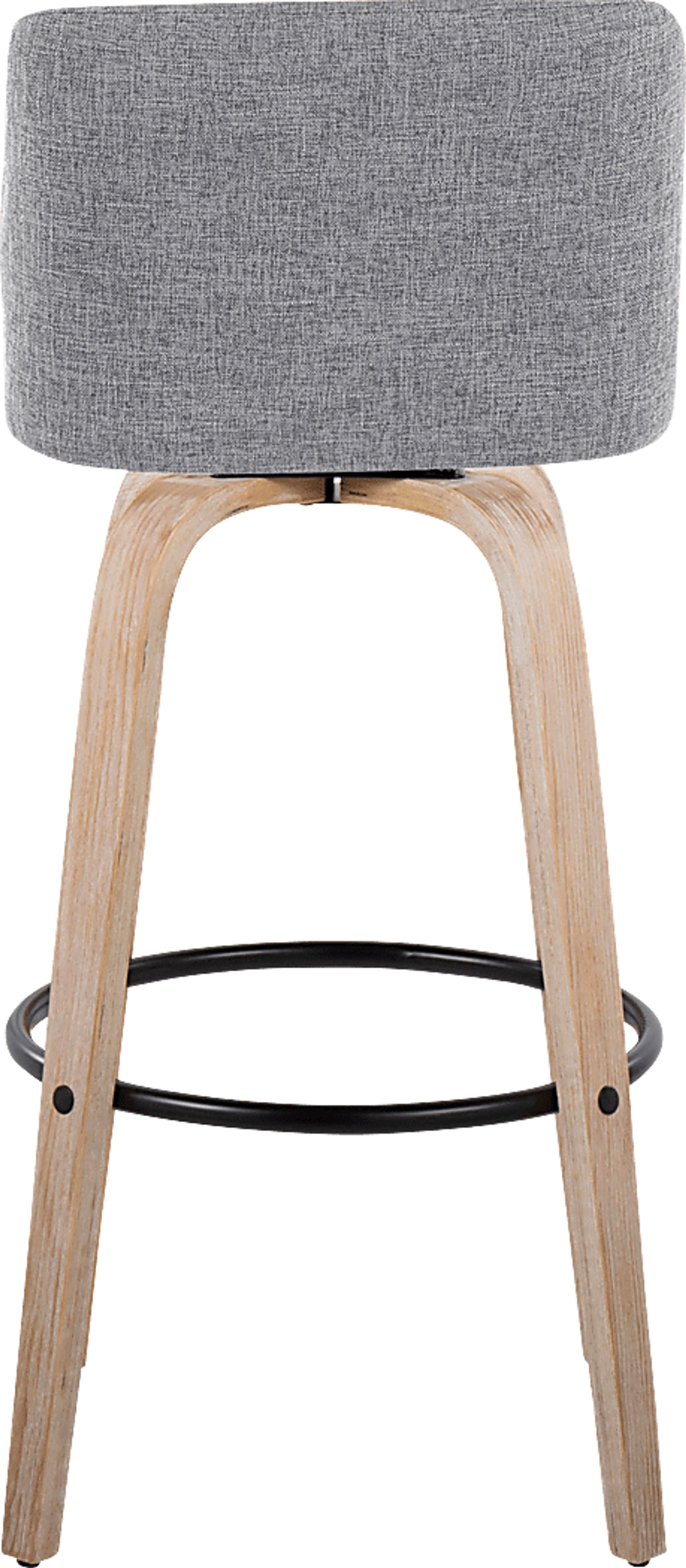 Clyo XII Gray Swivel Barstool, Set of 2 - Image 6