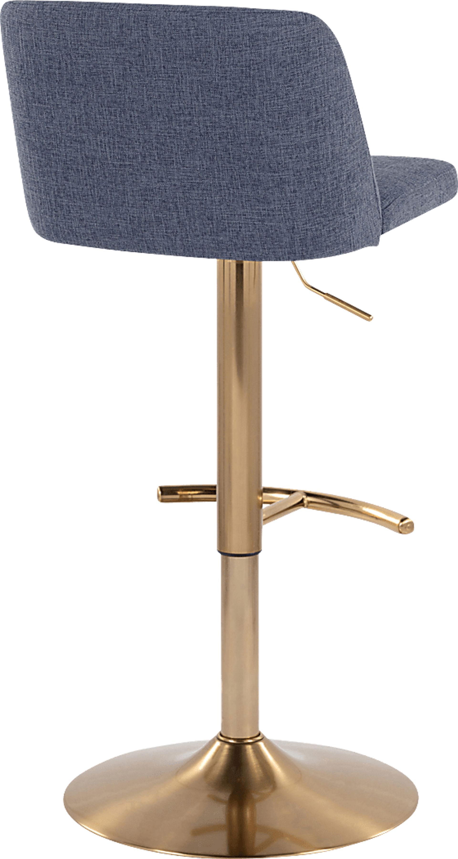 Clyo XIII Blue Adjustable Barstool, Set of 2 - Image 5