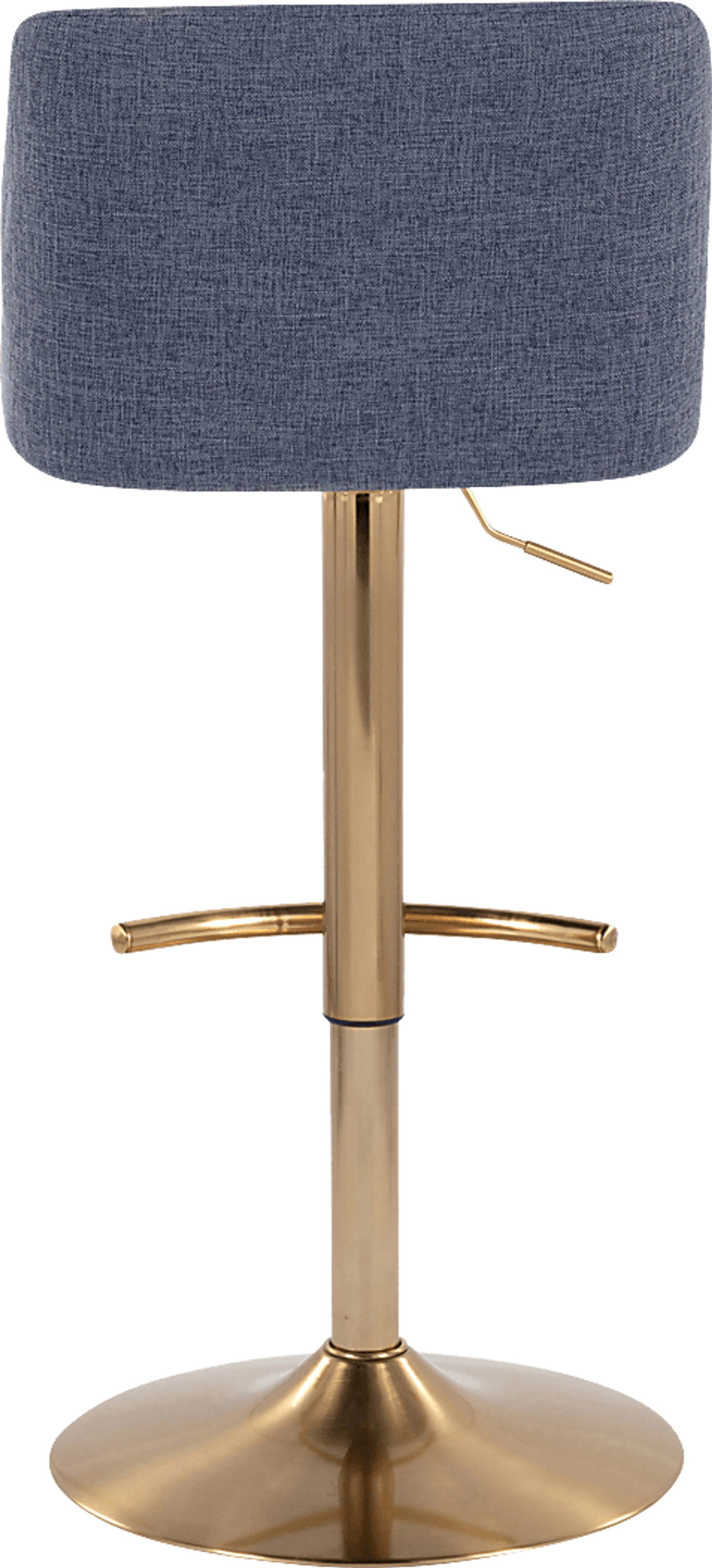 Clyo XIII Blue Adjustable Barstool, Set of 2 - Image 6