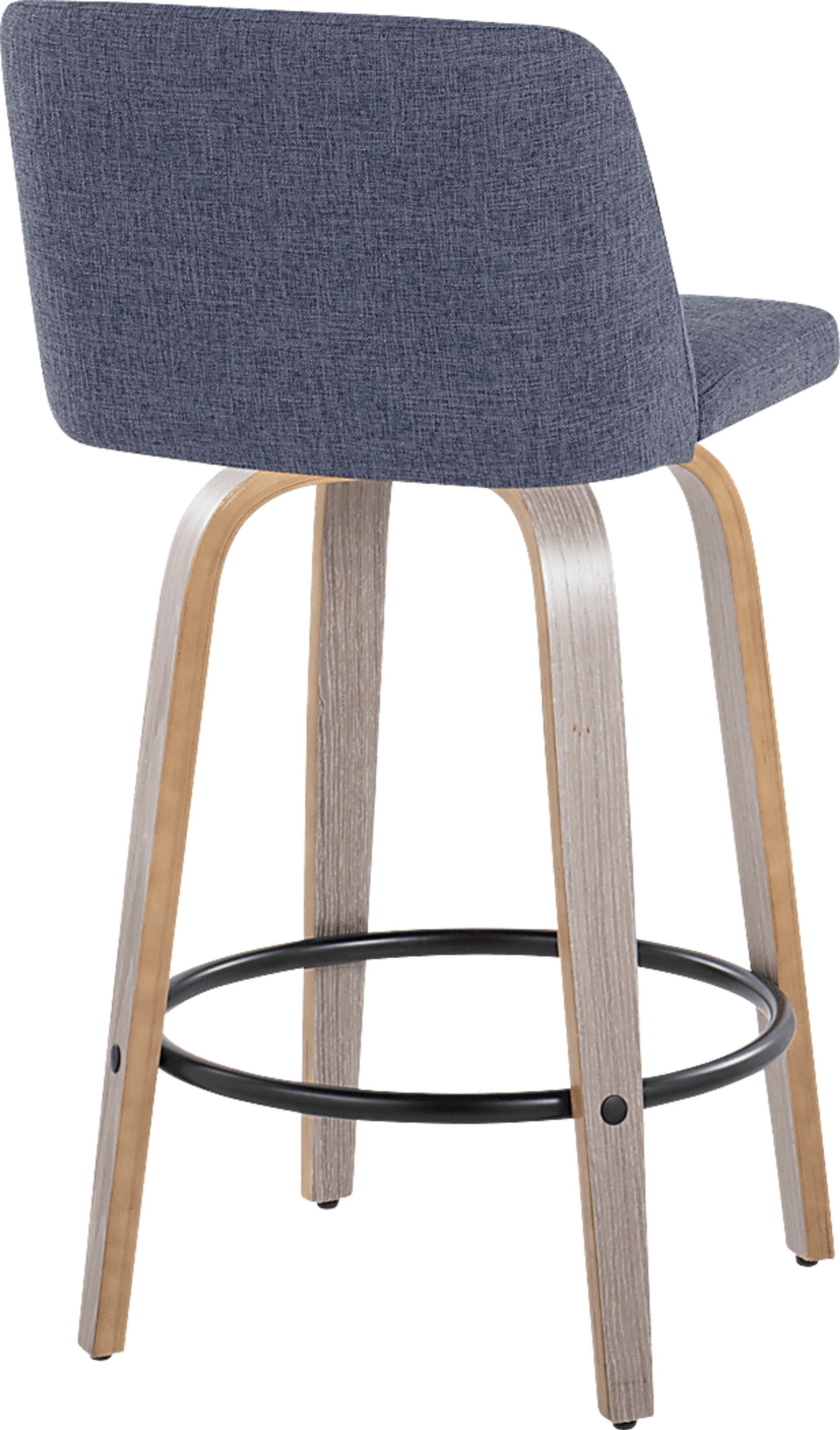 Clyo XIII Blue Swivel Counter Height Stool, Set of 2 - Image 5