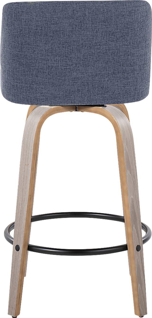 Clyo XIII Blue Swivel Counter Height Stool, Set of 2 - Thumbnail - Image 6
