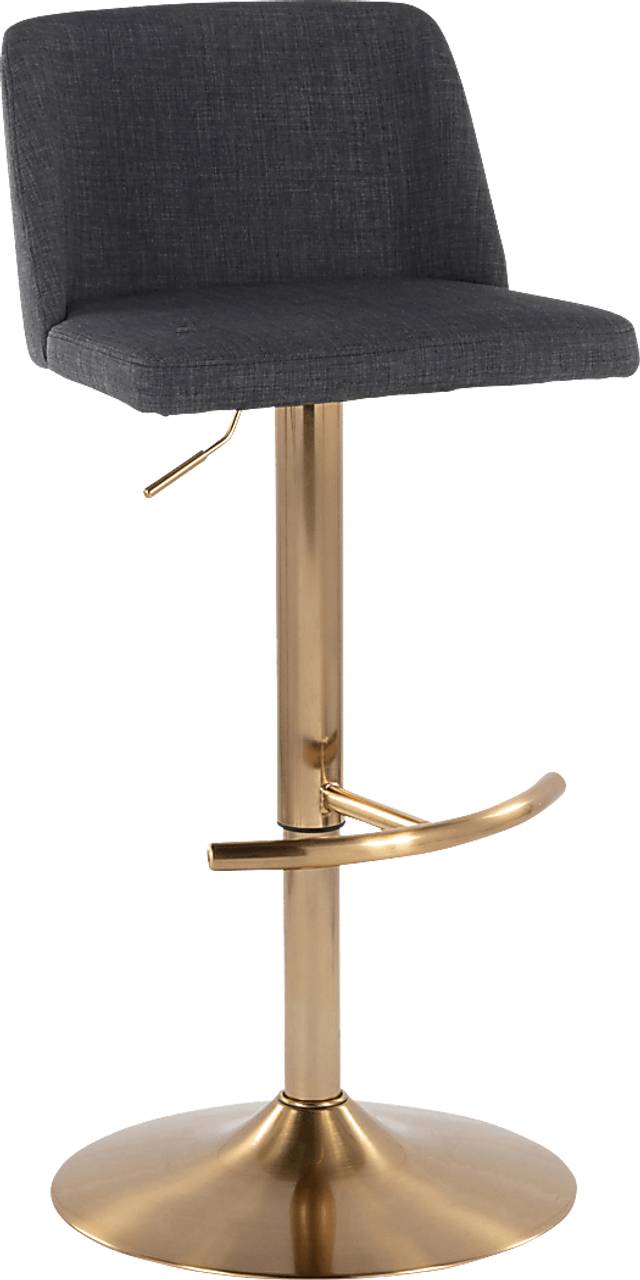 Clyo XIII Charcoal Adjustable Barstool, Set of 2 - Thumbnail - Image 3