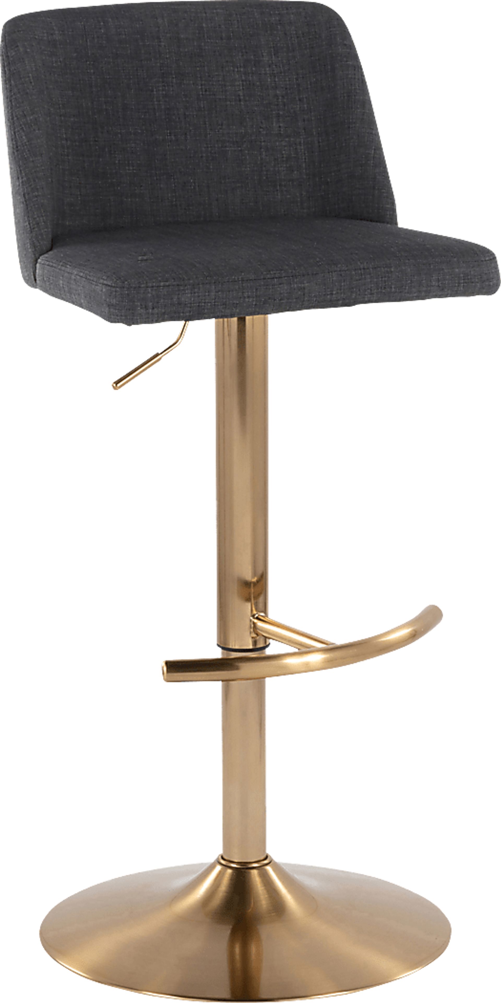 Clyo XIII Charcoal Adjustable Barstool, Set of 2 - Image 3