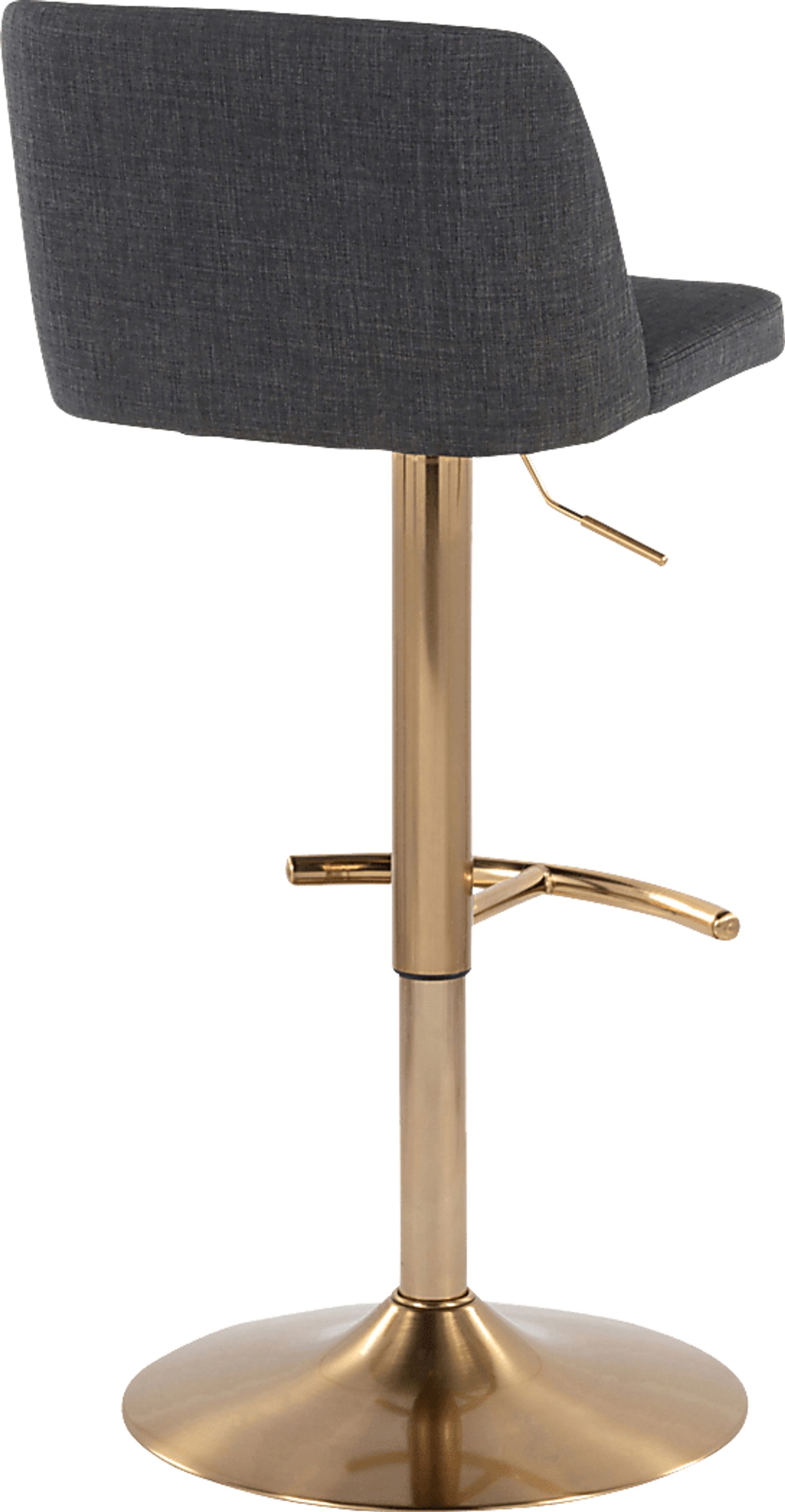 Clyo XIII Charcoal Adjustable Barstool, Set of 2 - Image 5