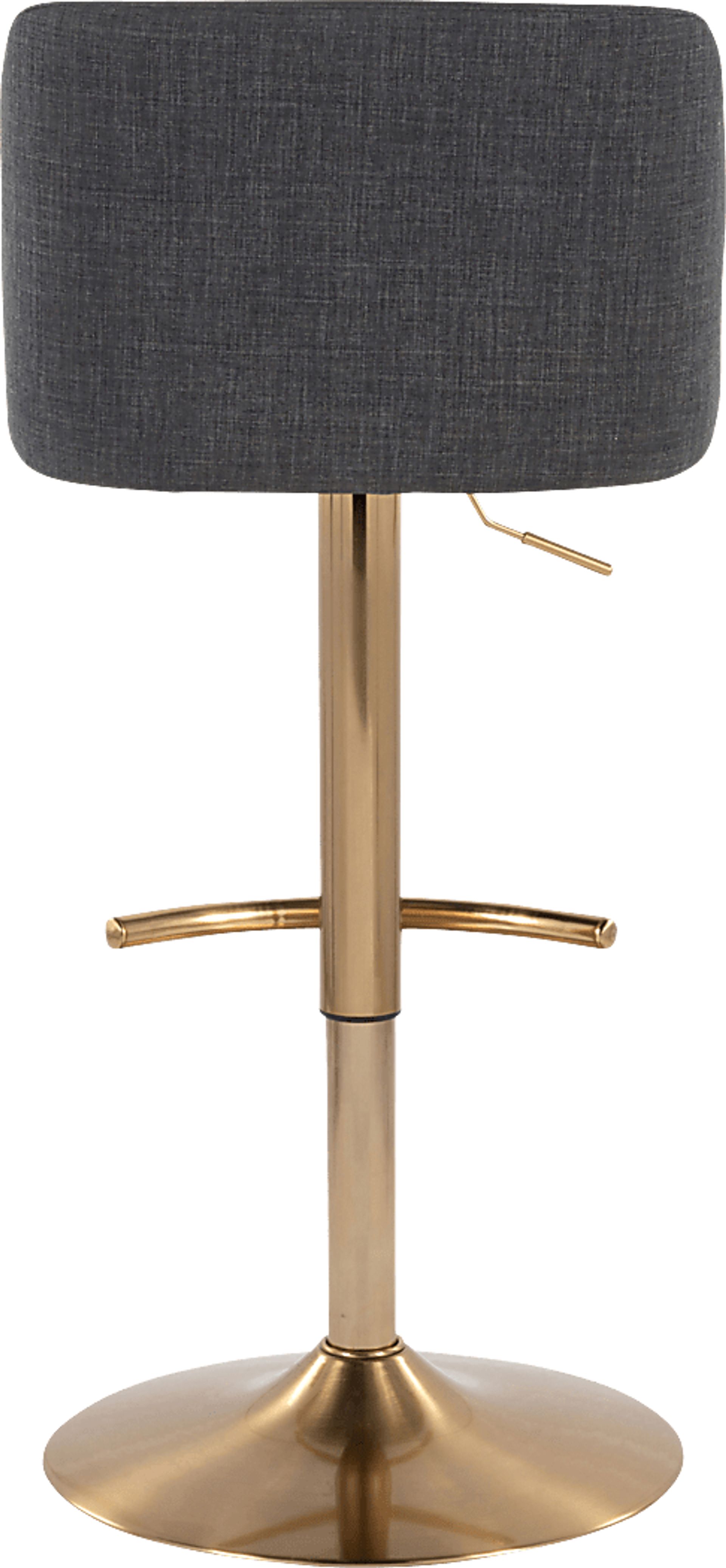 Clyo XIII Charcoal Adjustable Barstool, Set of 2 - Image 6