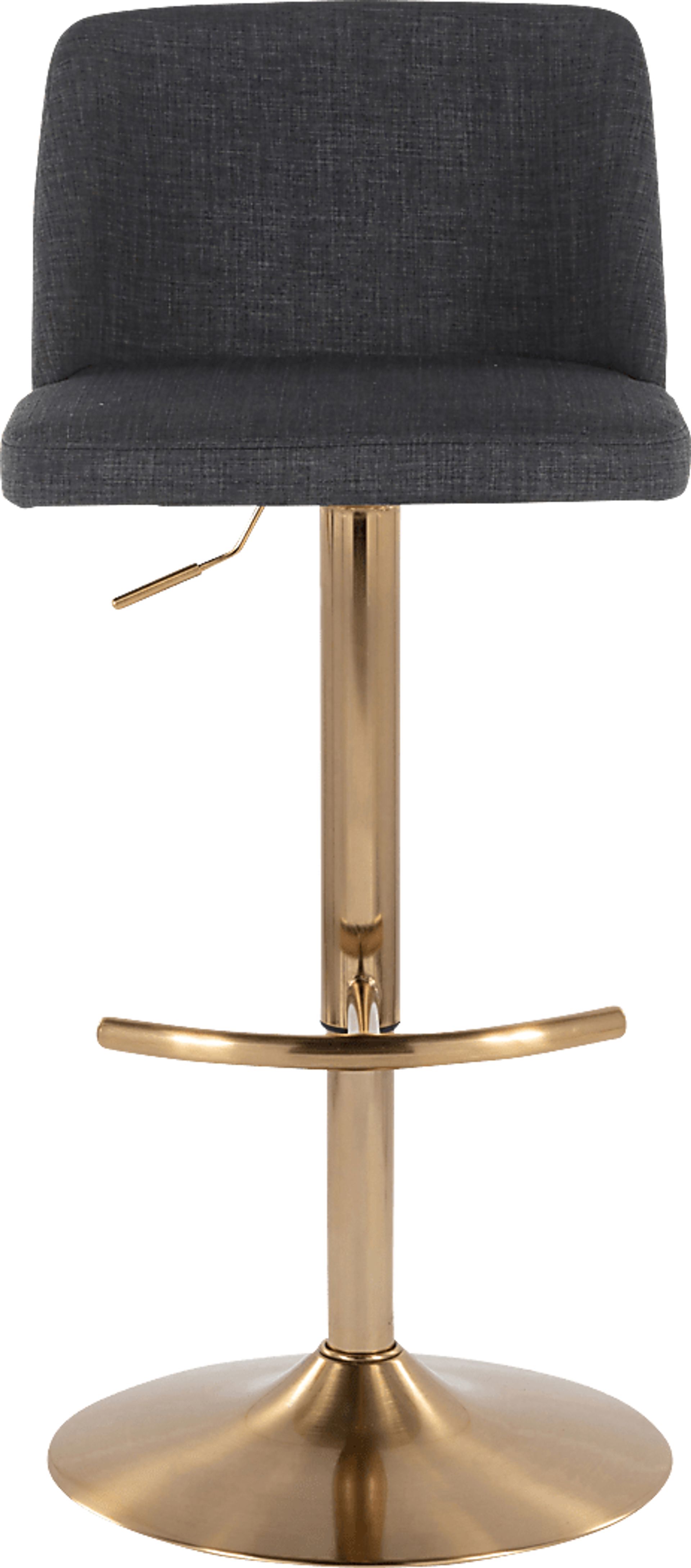 Clyo XIII Charcoal Adjustable Barstool, Set of 2 - Image 7