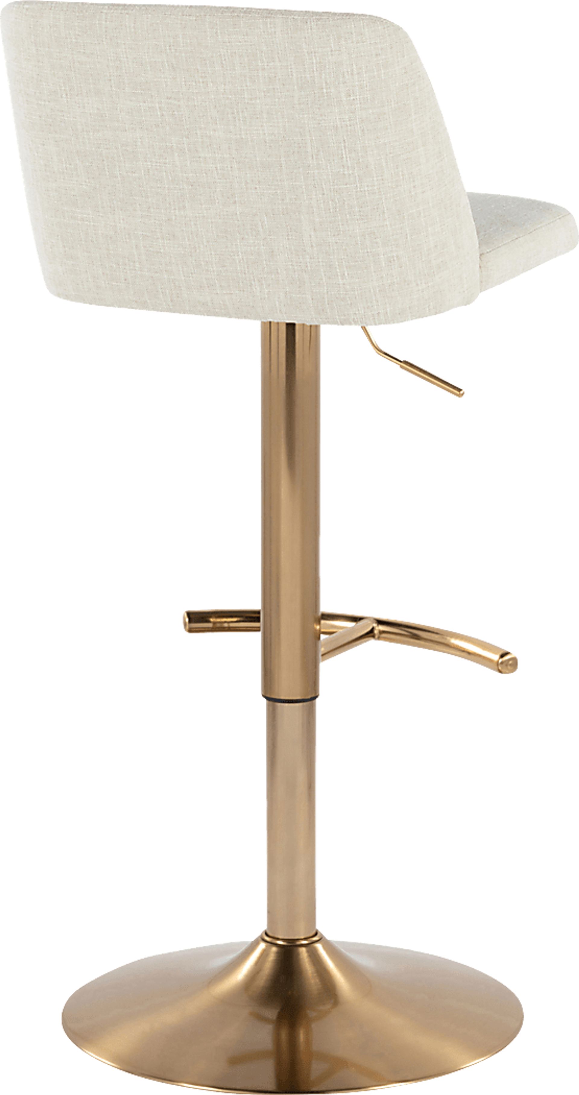 Clyo XIII Cream Adjustable Barstool, Set of 2 - Image 5