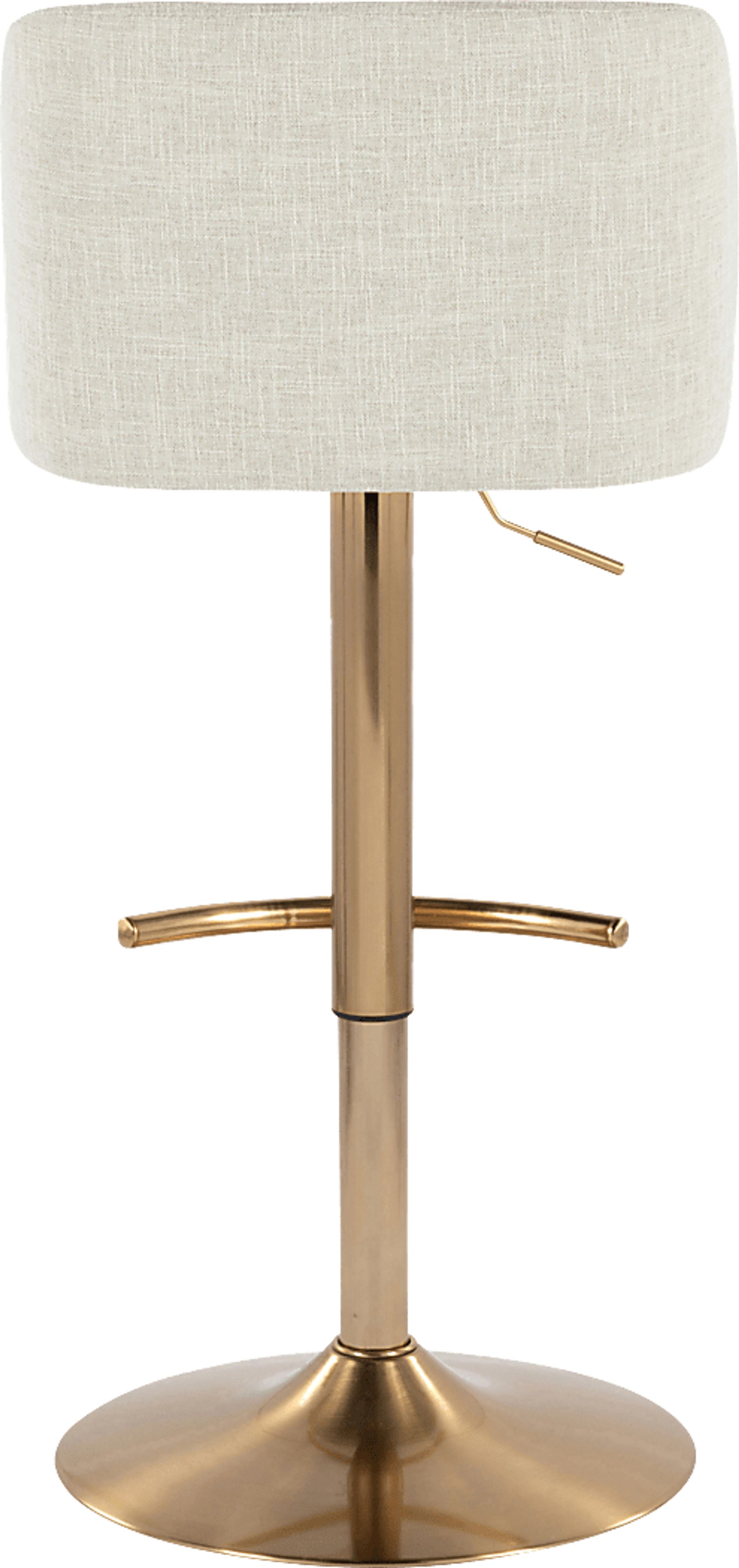 Clyo XIII Cream Adjustable Barstool, Set of 2 - Image 6