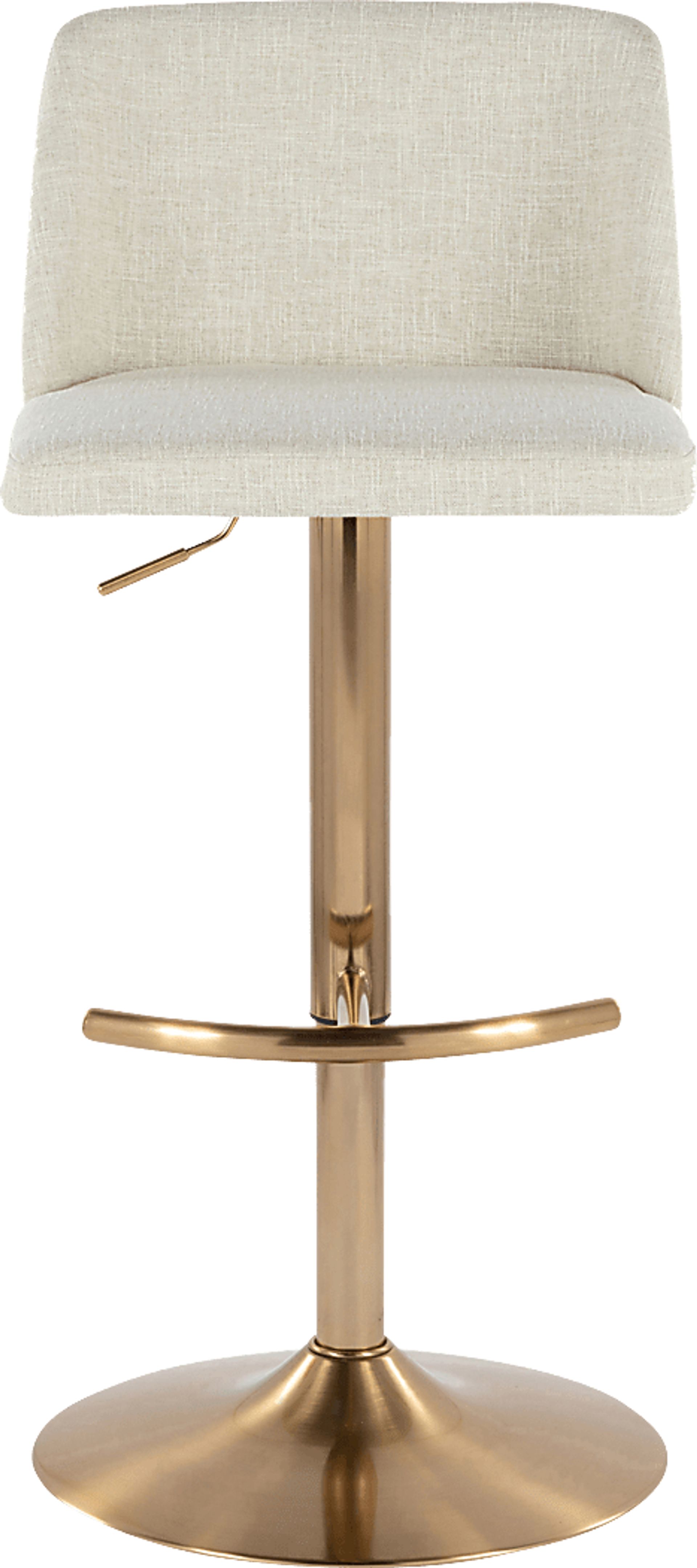 Clyo XIII Cream Adjustable Barstool, Set of 2 - Image 7