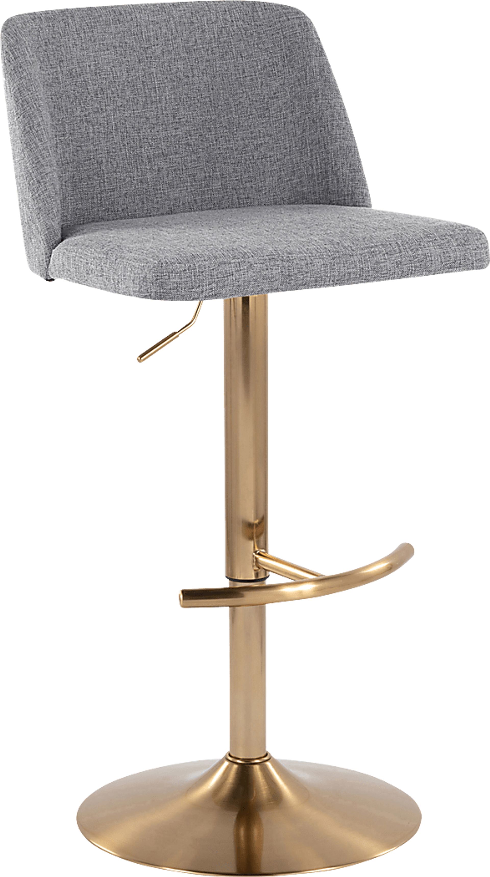 Clyo XIII Gray Adjustable Barstool, Set of 2 - Image 3
