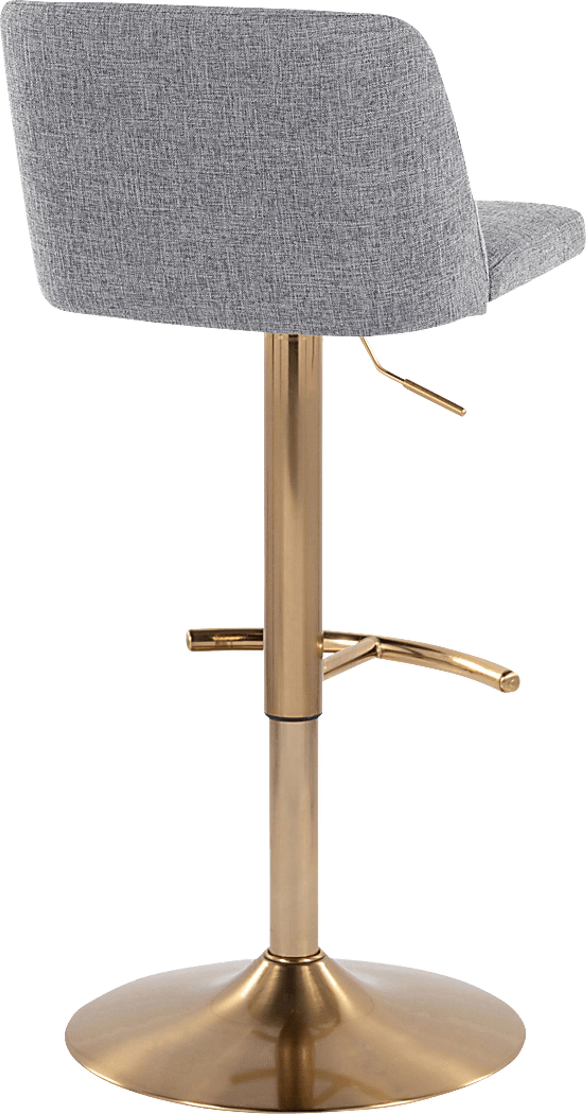Clyo XIII Gray Adjustable Barstool, Set of 2 - Image 5