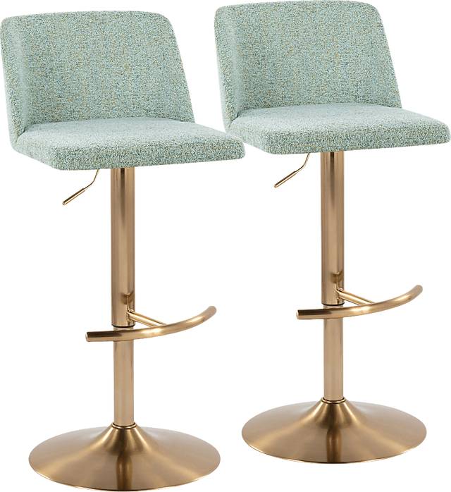 Clyo XIII Green Adjustable Bastool, Set of 2 - Thumbnail - Image 1
