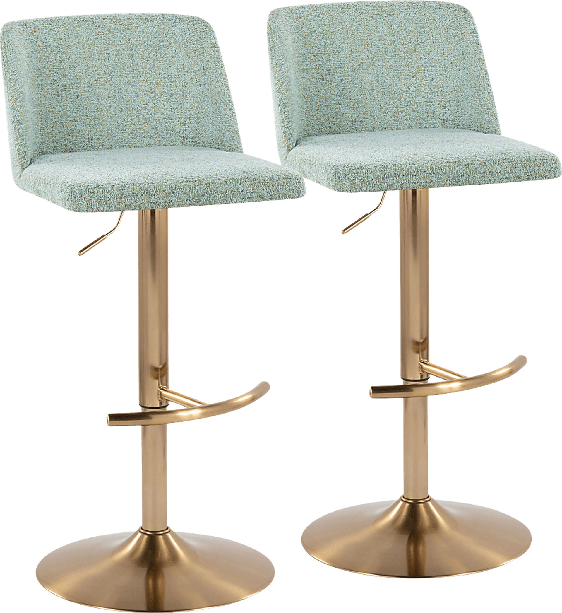 Clyo XIII Green Adjustable Bastool, Set of 2 - Image 1
