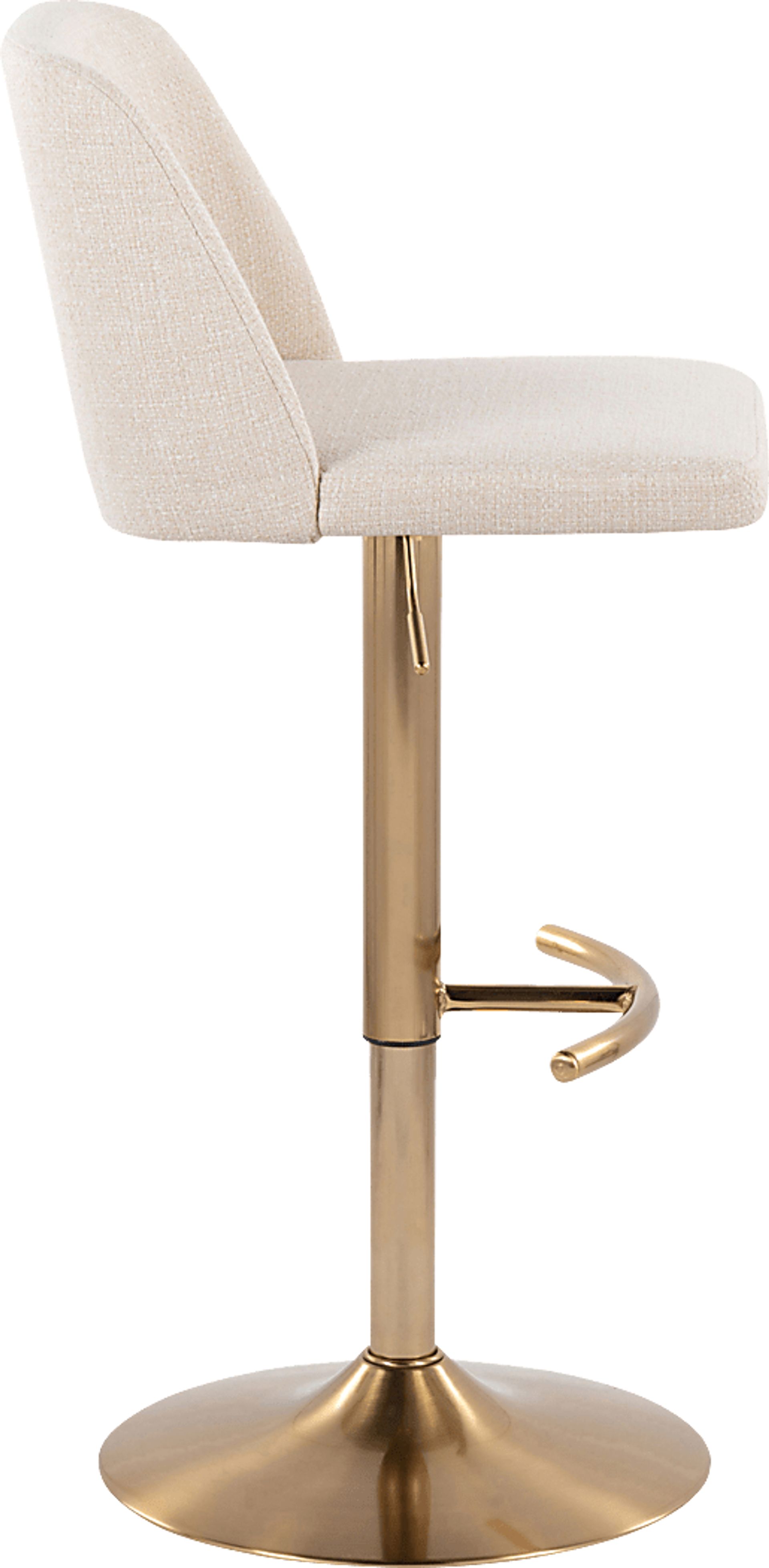 Clyo XIV Cream Adjustable Barstool, Set of 2 - Image 4