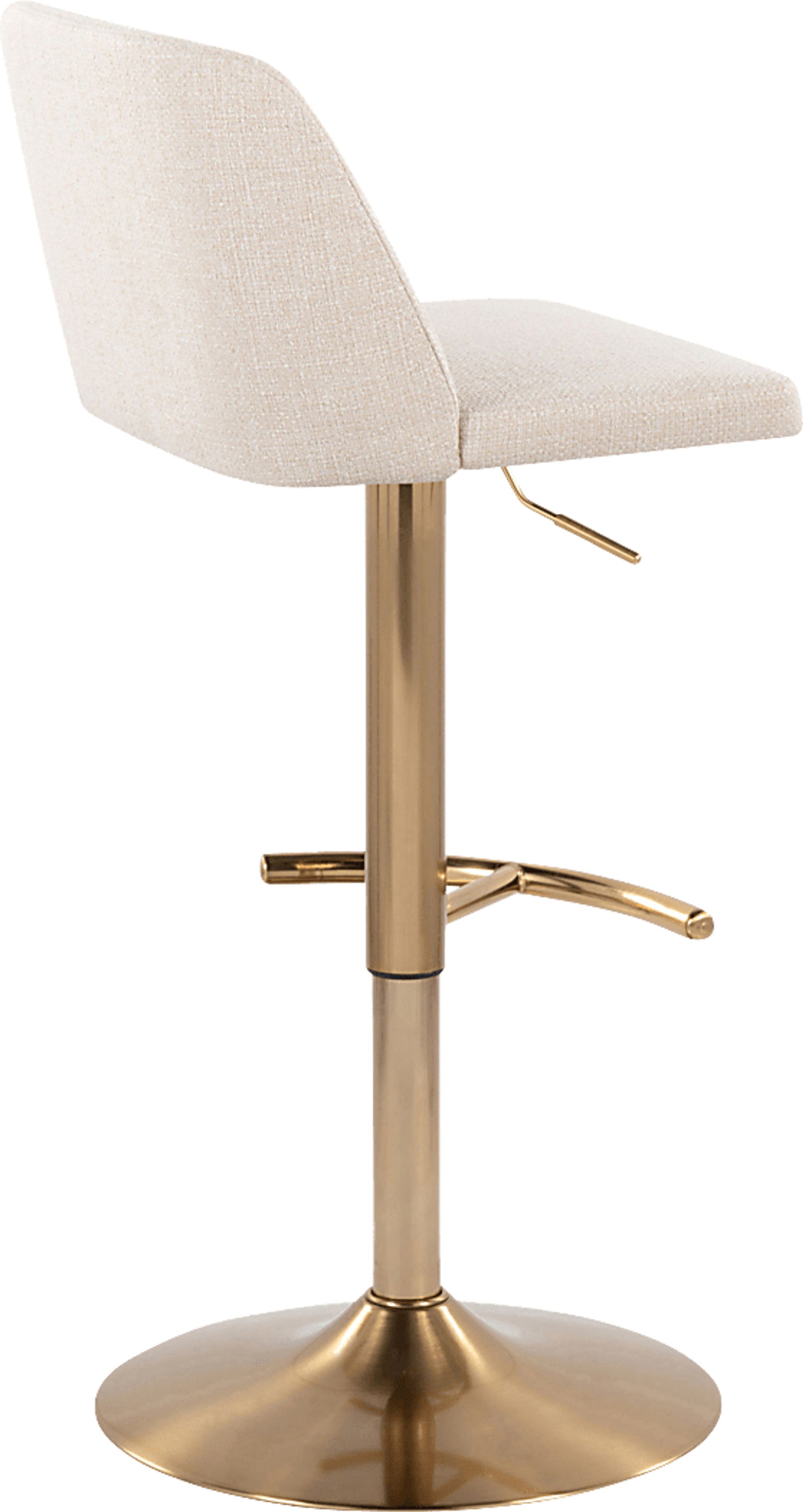Clyo XIV Cream Adjustable Barstool, Set of 2 - Image 5