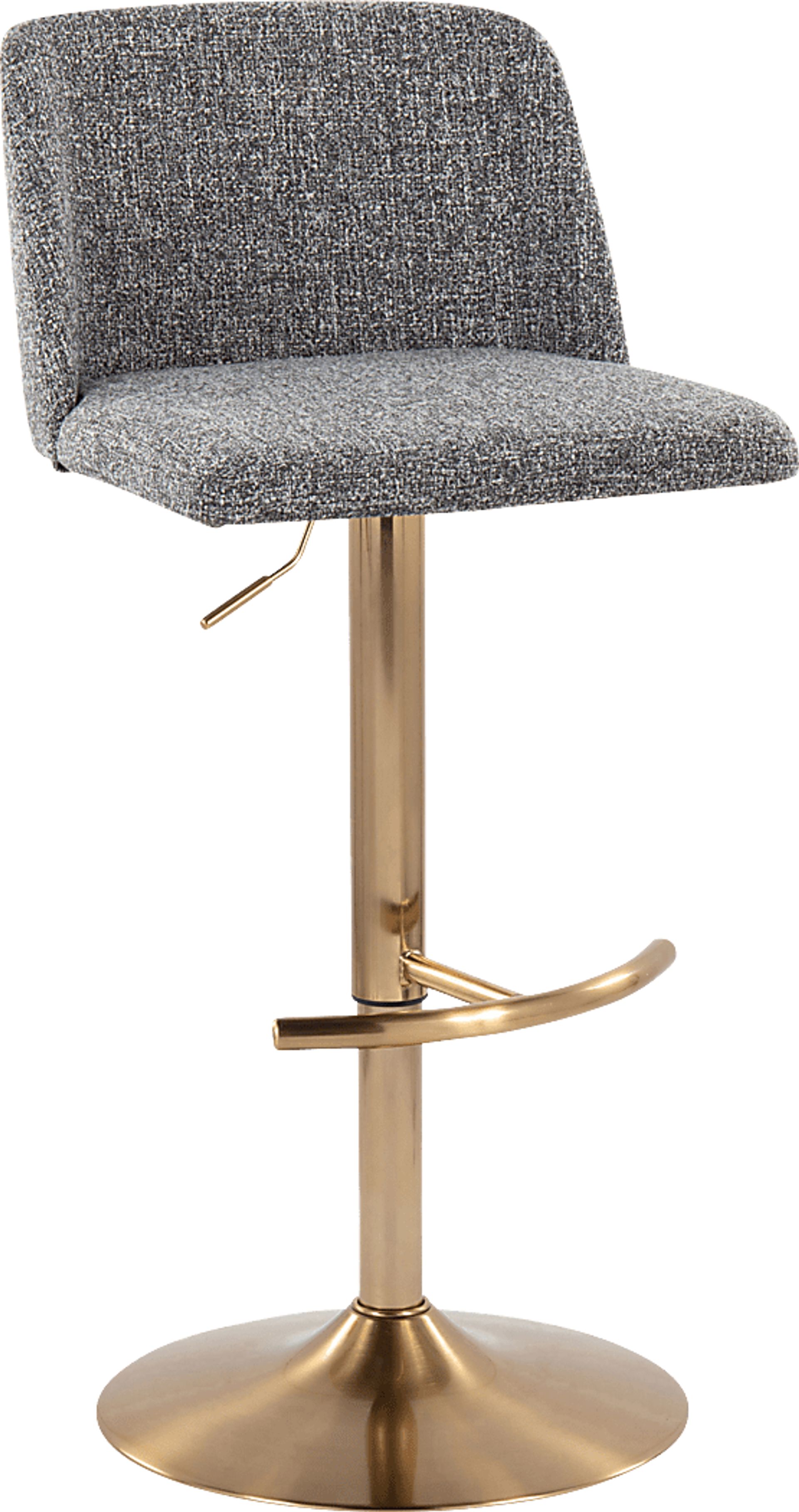Clyo XIV Gray Adjustable Barstool, Set of 2 - Image 3